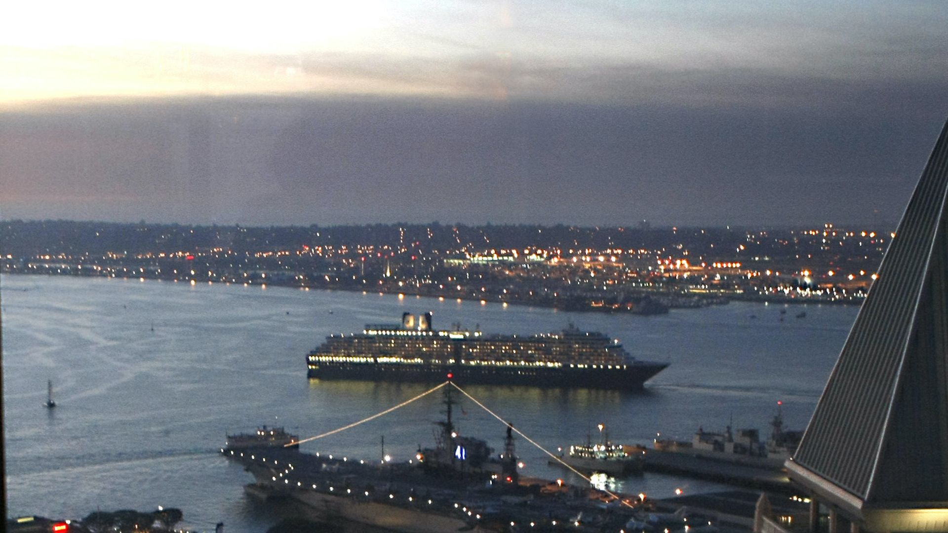 A view of the Holland American Lines cruise ship Oosterdam
