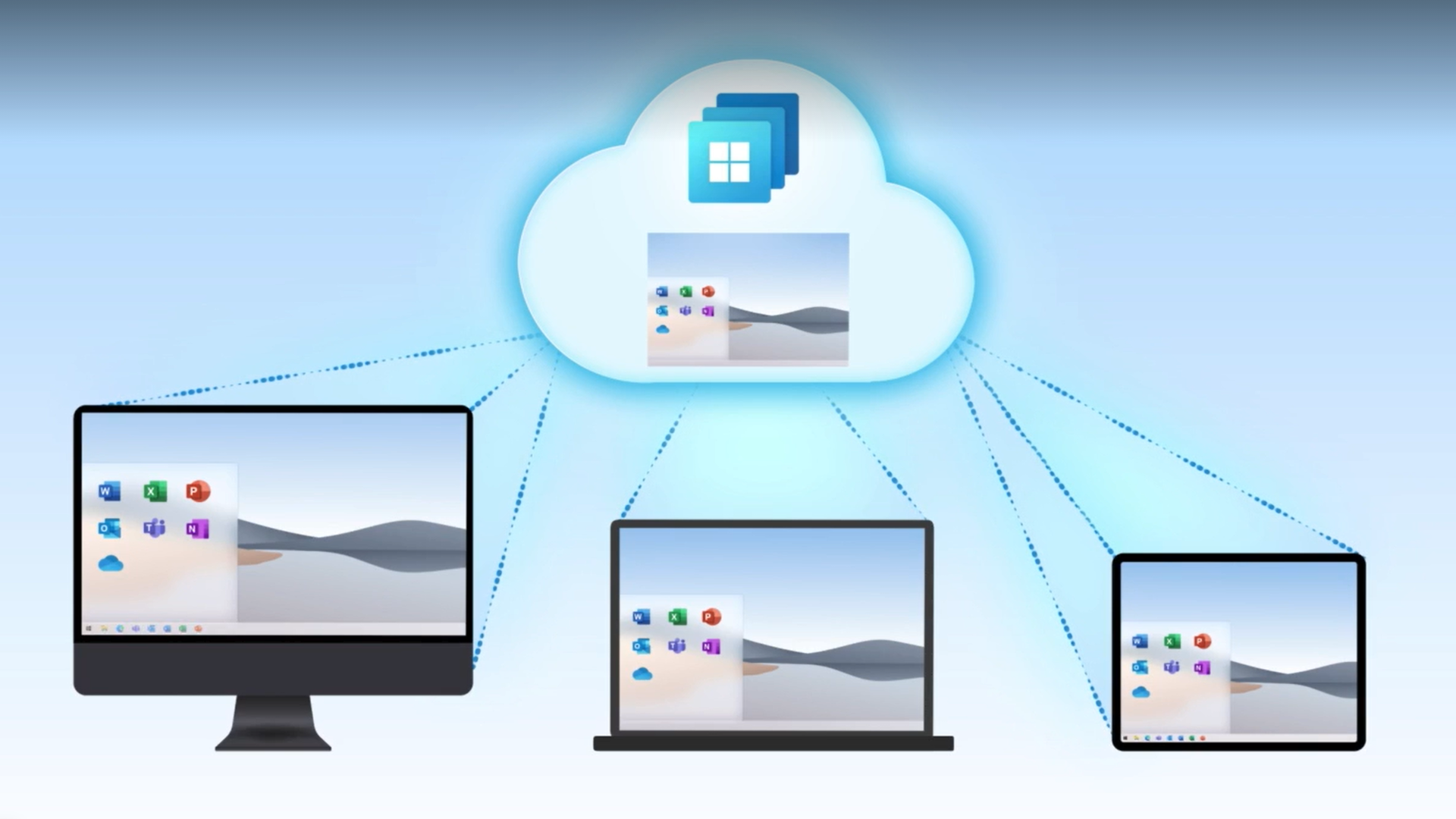 Image of Microsoft Cloud. 