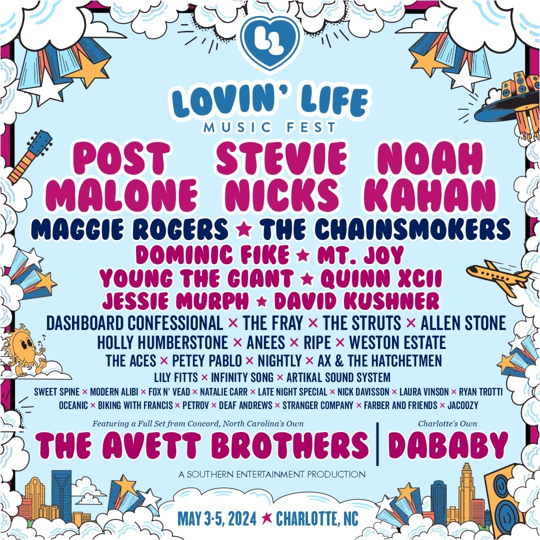 The Avett Brothers and The Fray will perform at the Lovin Life