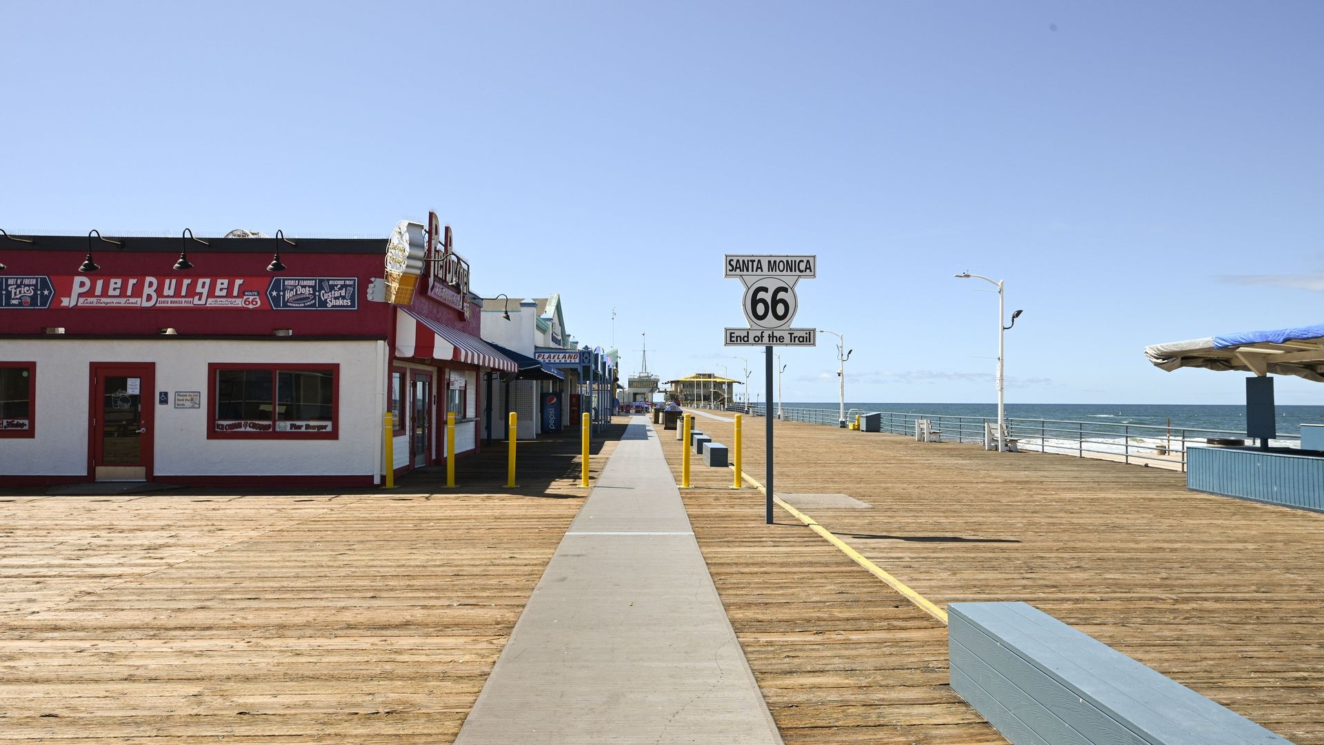 Empty Santa Monica pier