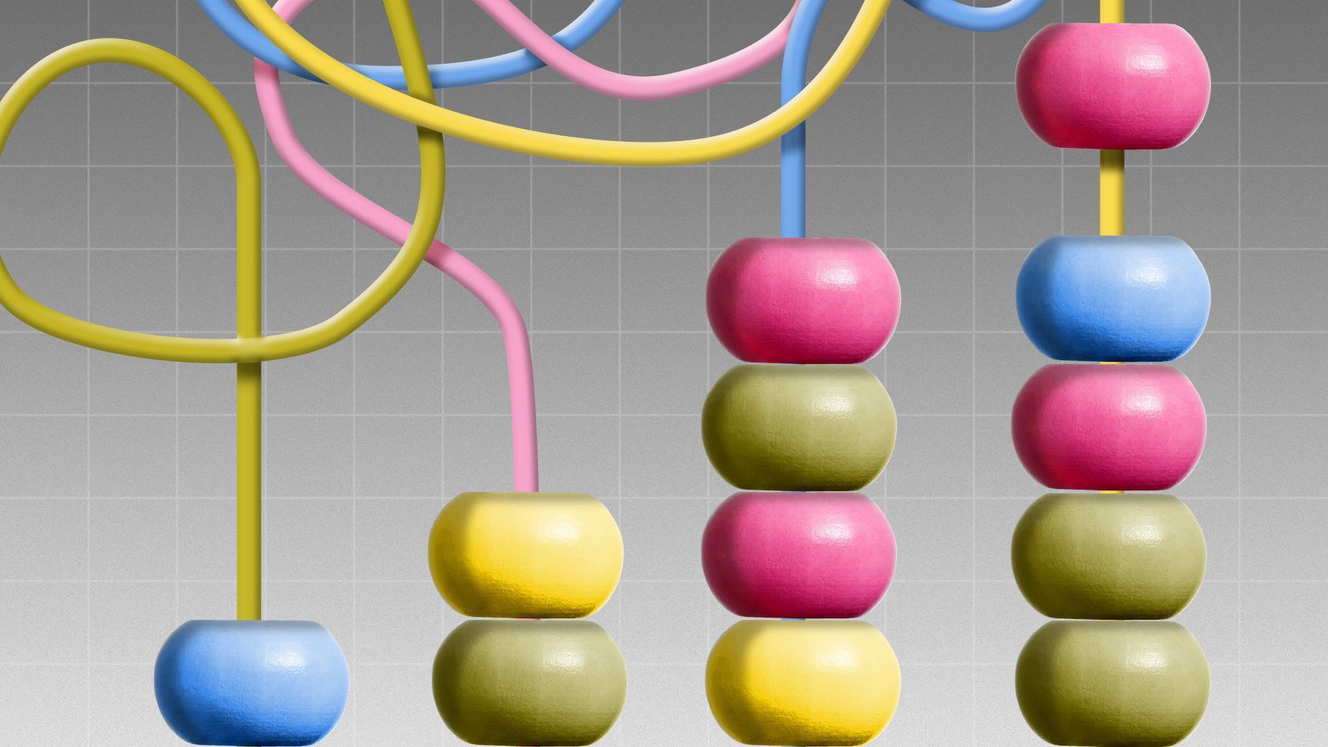 A popular children's toy that pushes wooden beads around a rollercoaster-like loops.