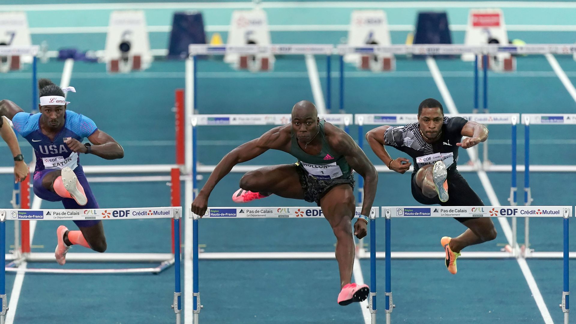 Sprinter hurdling