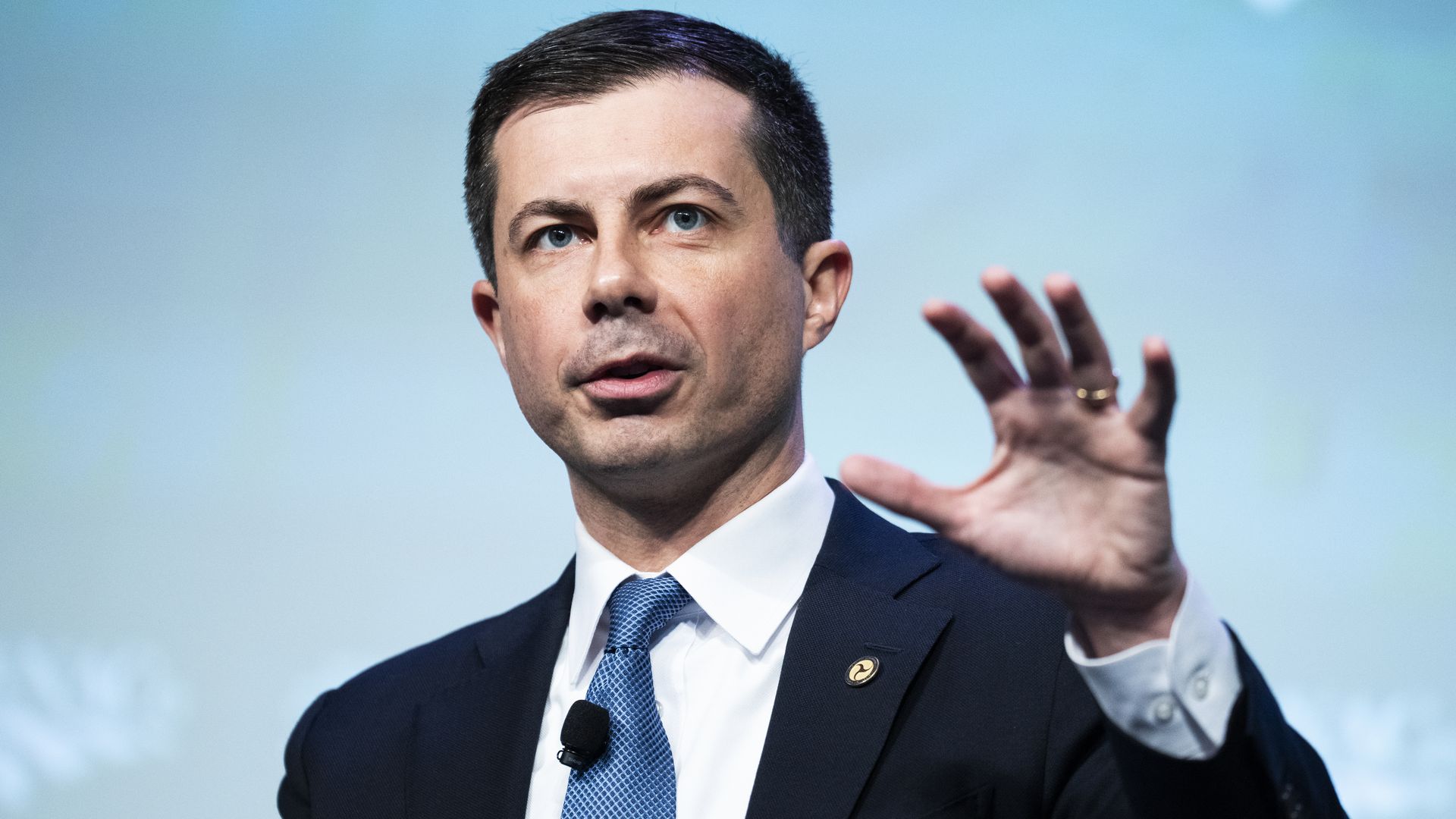 Transportation Secretary Pete Buttigieg speaking in Washington, D.C., on Feb. 13.