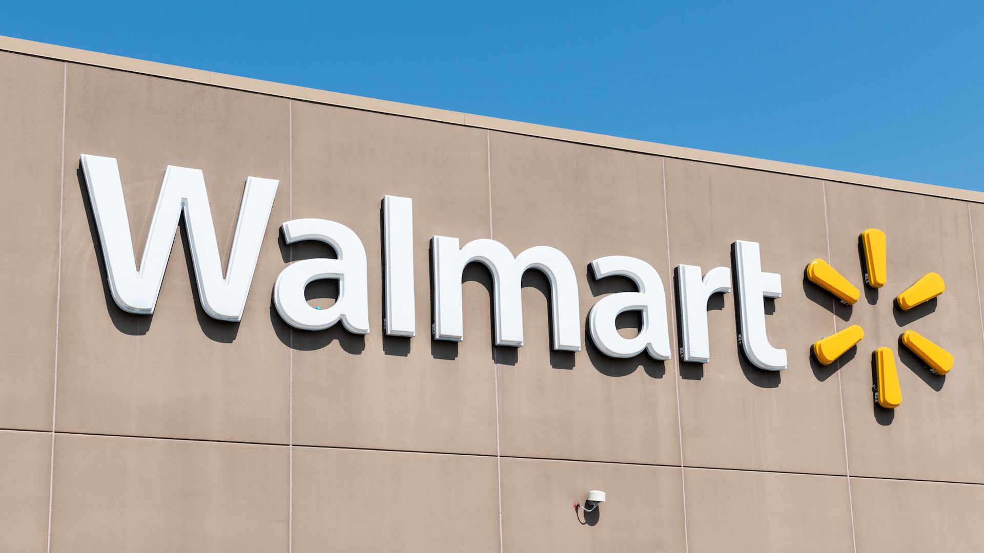 Photo of Walmart store's logo. 