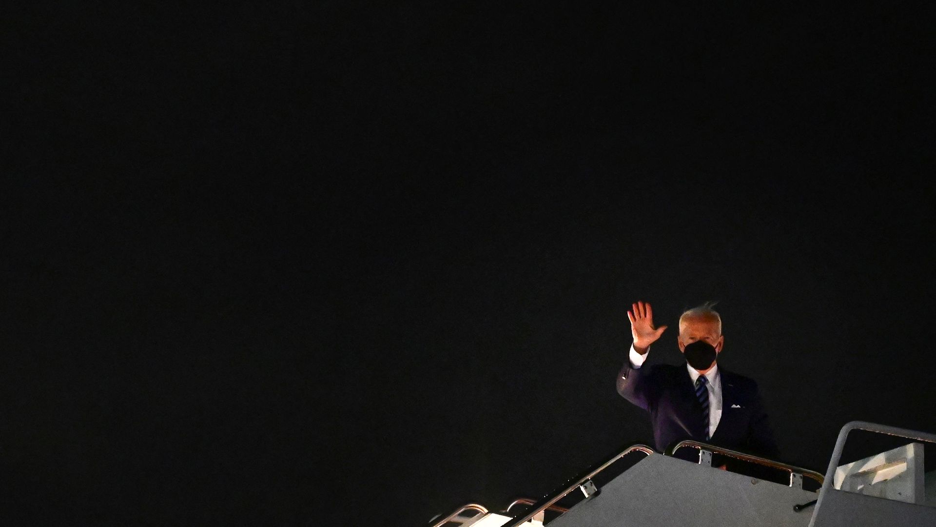 President Biden is seen waving as he leaves Andrews Air Force Base last week.