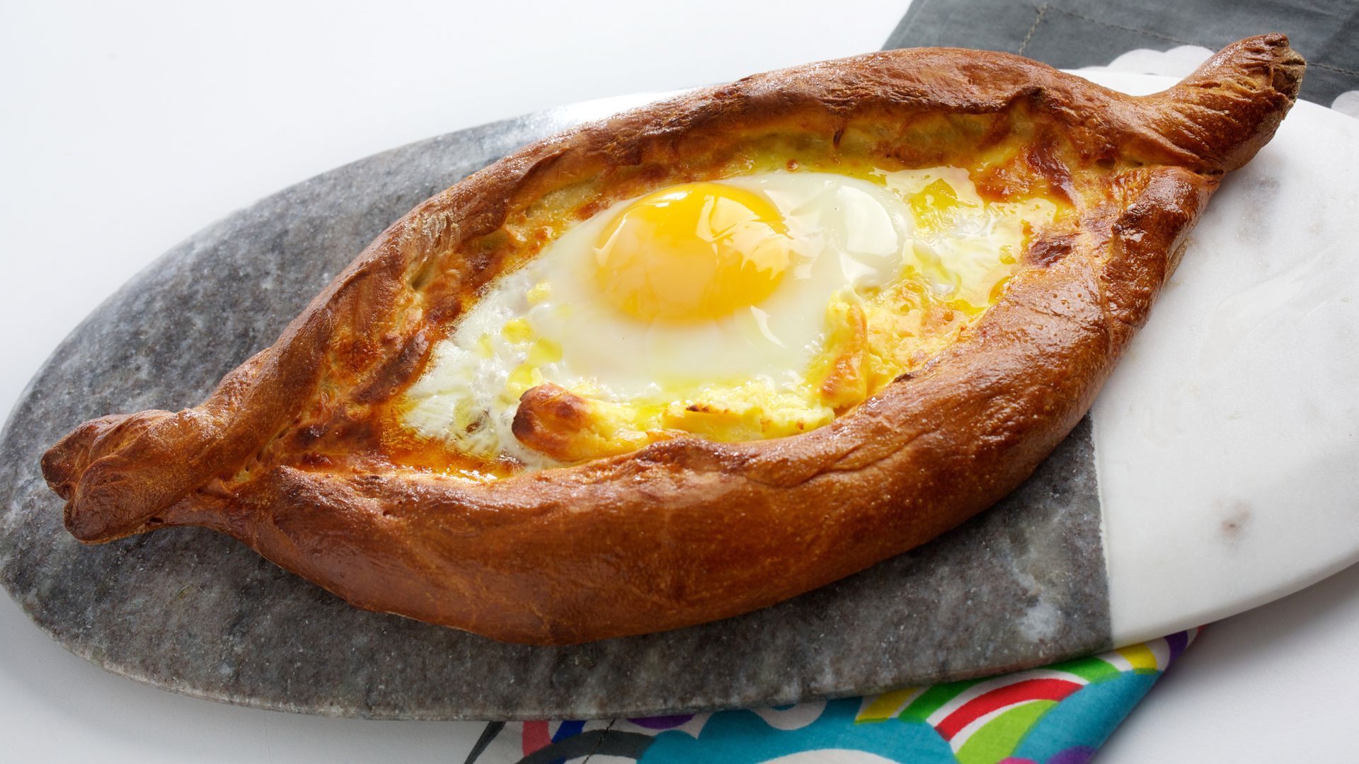 Georgian cheese bread known as khachapuri