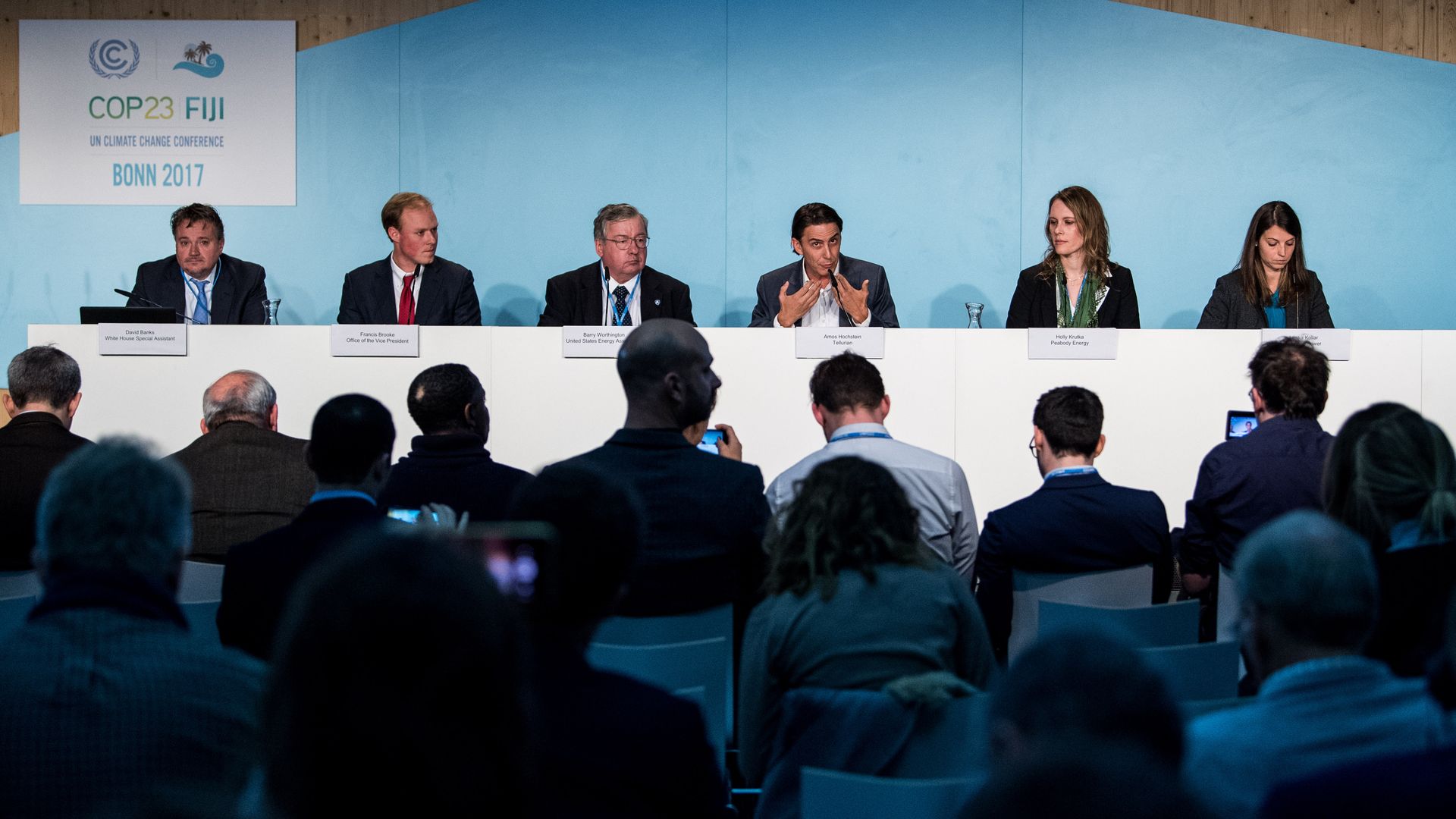 Trump administration pro-fossil fuels event at 2017 climate conference.