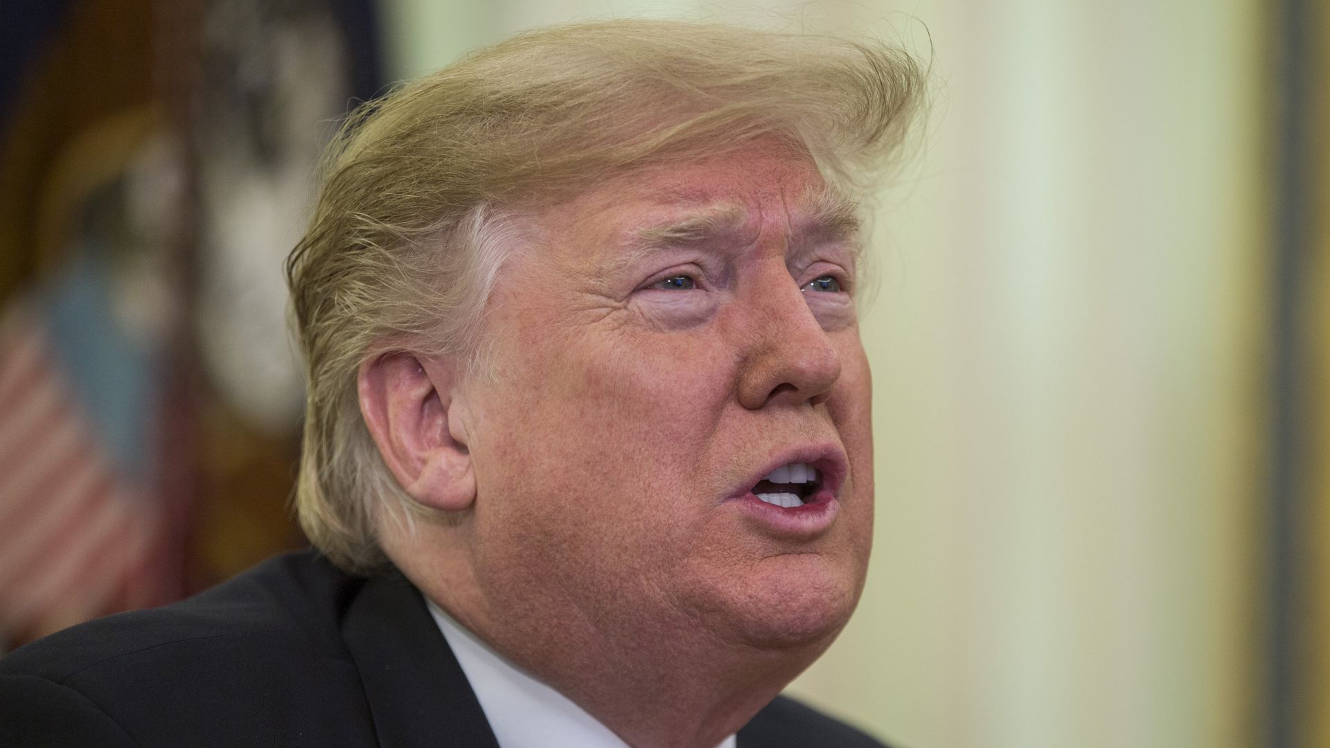 Trump makes a video call to service members from the Oval Office