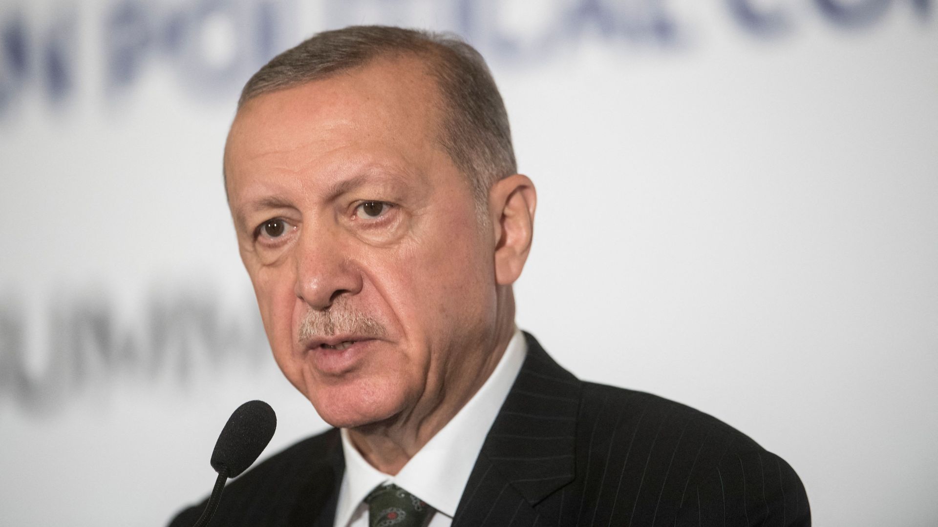 Turkish President Recep Tayyip Erdogan addresses a press conference during the Meeting of the European Political Community on October 6, 2022 in Prague, Czech Repulic. (Photo by Michal Cizek / AFP) (Photo by MICHAL CIZEK/AFP via Getty Images)