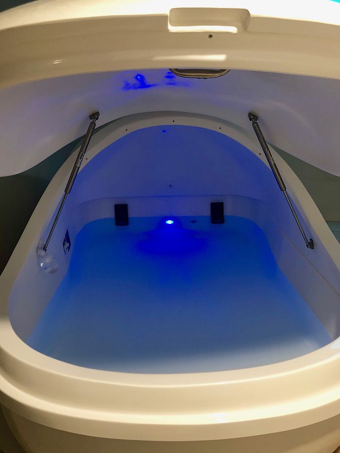 Go Inside New float spa allows guests to float naked inside a pitch