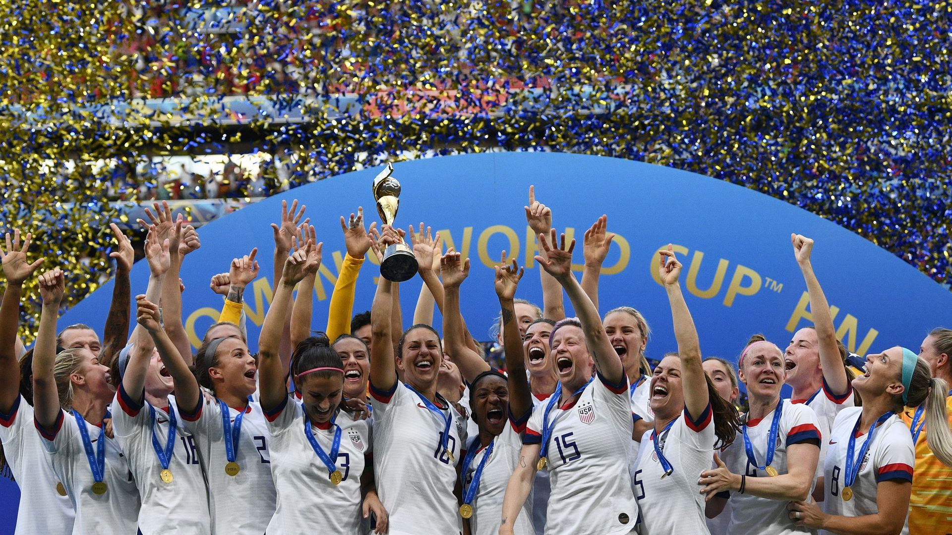 Women USA team world cup celebration