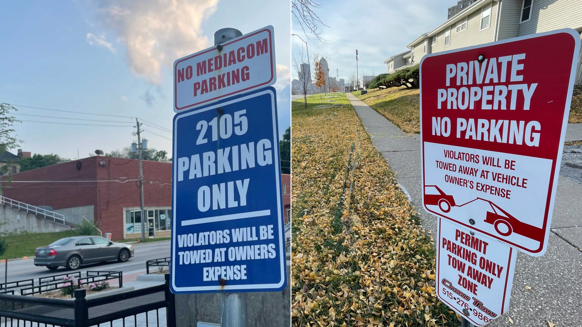 A photo of parking signs.