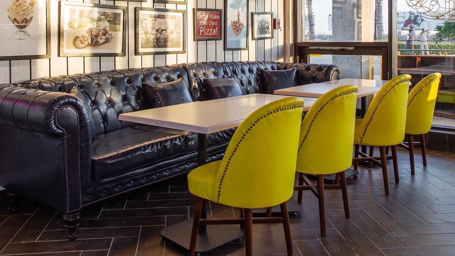 Happy Joe's in Giza, Egypt showing the lounge dining room