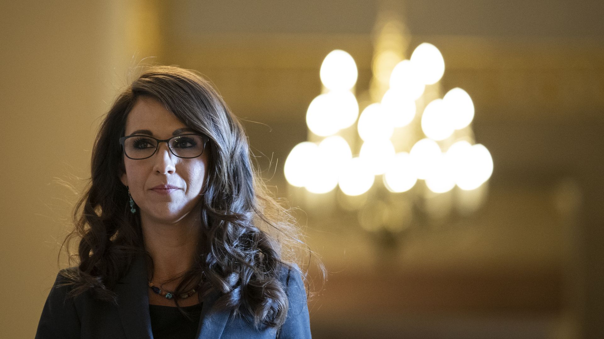 Rep. Lauren Boebert walks through the Senate side of the U.S. Capitol on December 2, 2021 in Washington, DC.