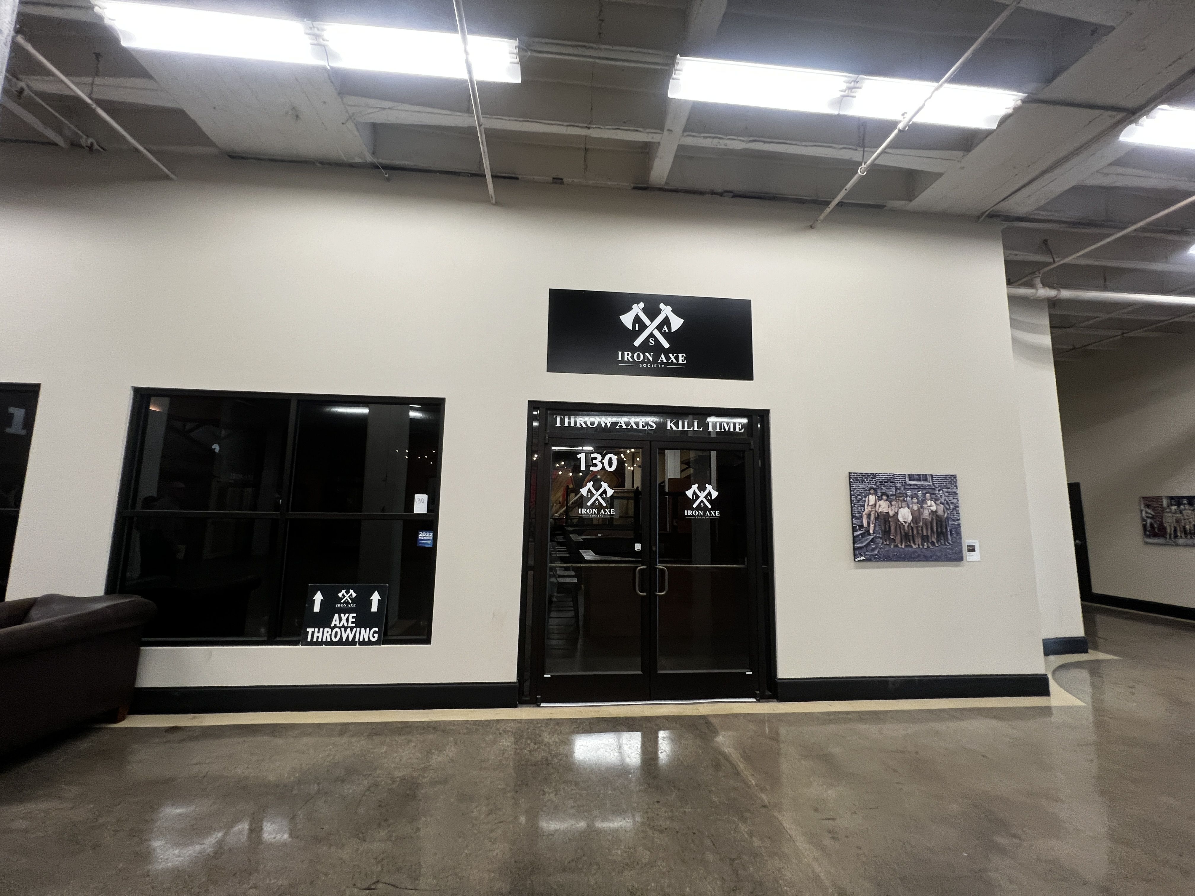 outside of iron axe throwing