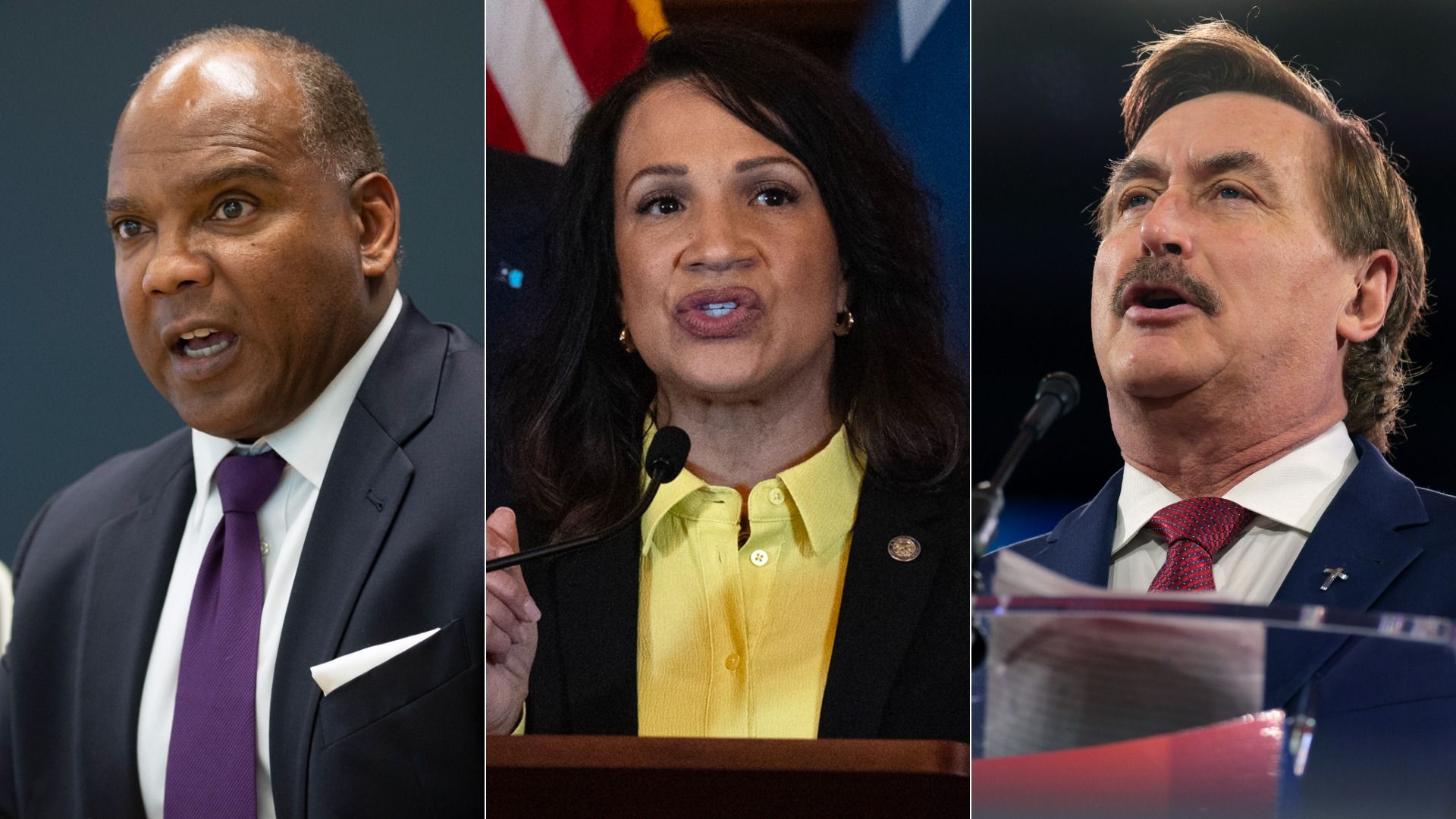 Kendall Qualls, Lisa Demuth and Mike Lindell