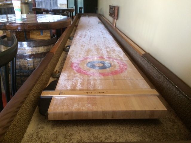red clay ciderworks shuffleboard game