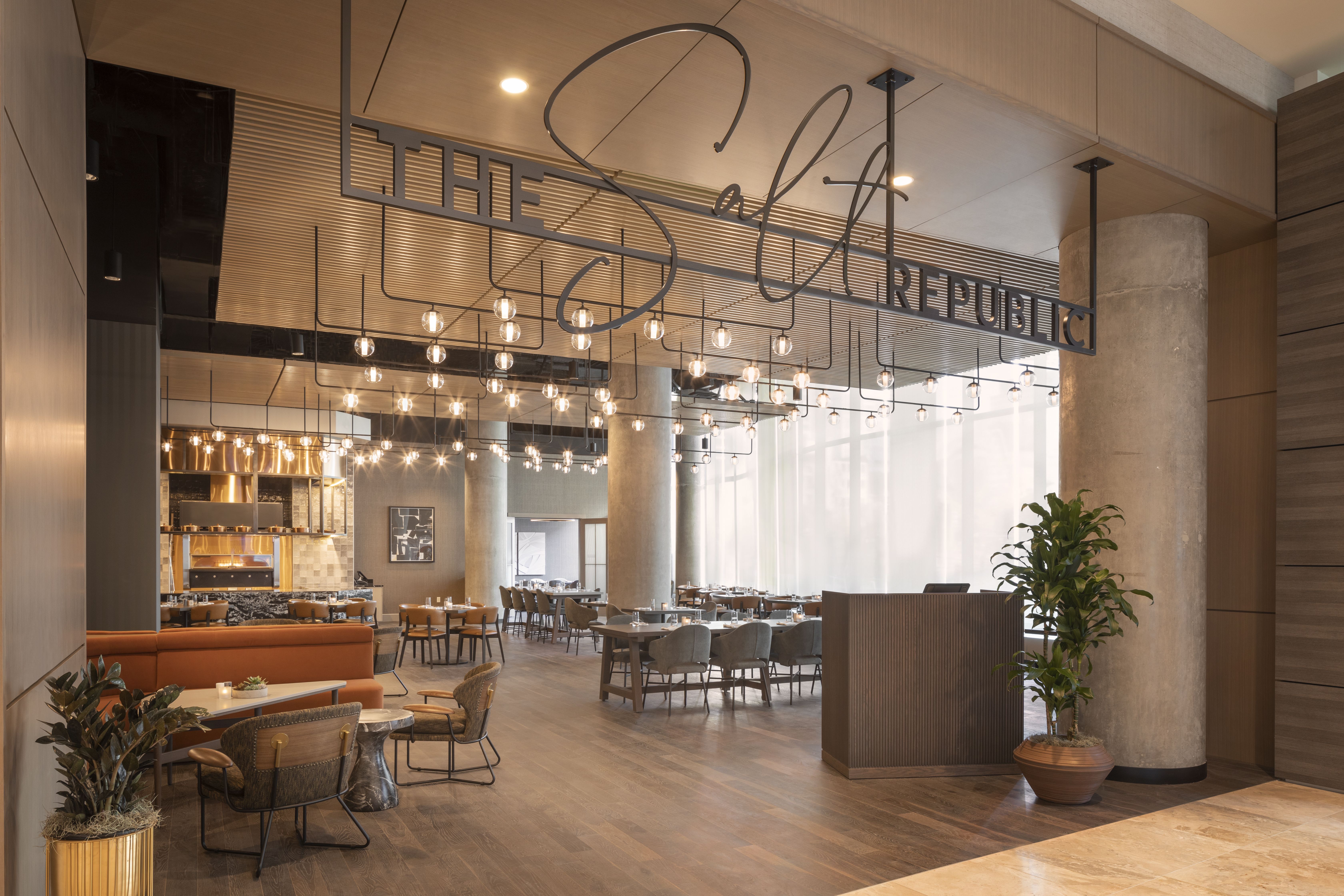 A restaurant with a signage that says "The Salt Republic."