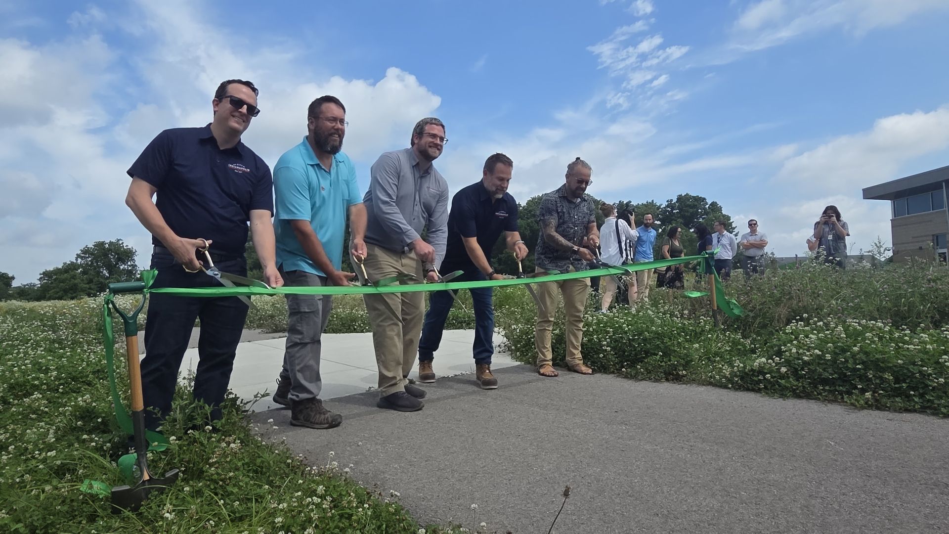 A ribbon cutting ceremony for a new greenway on Indy's far east side.