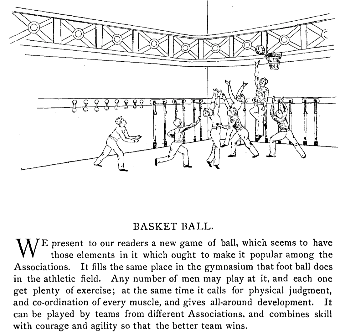 The first rules of basketball published in Triangle Magazine