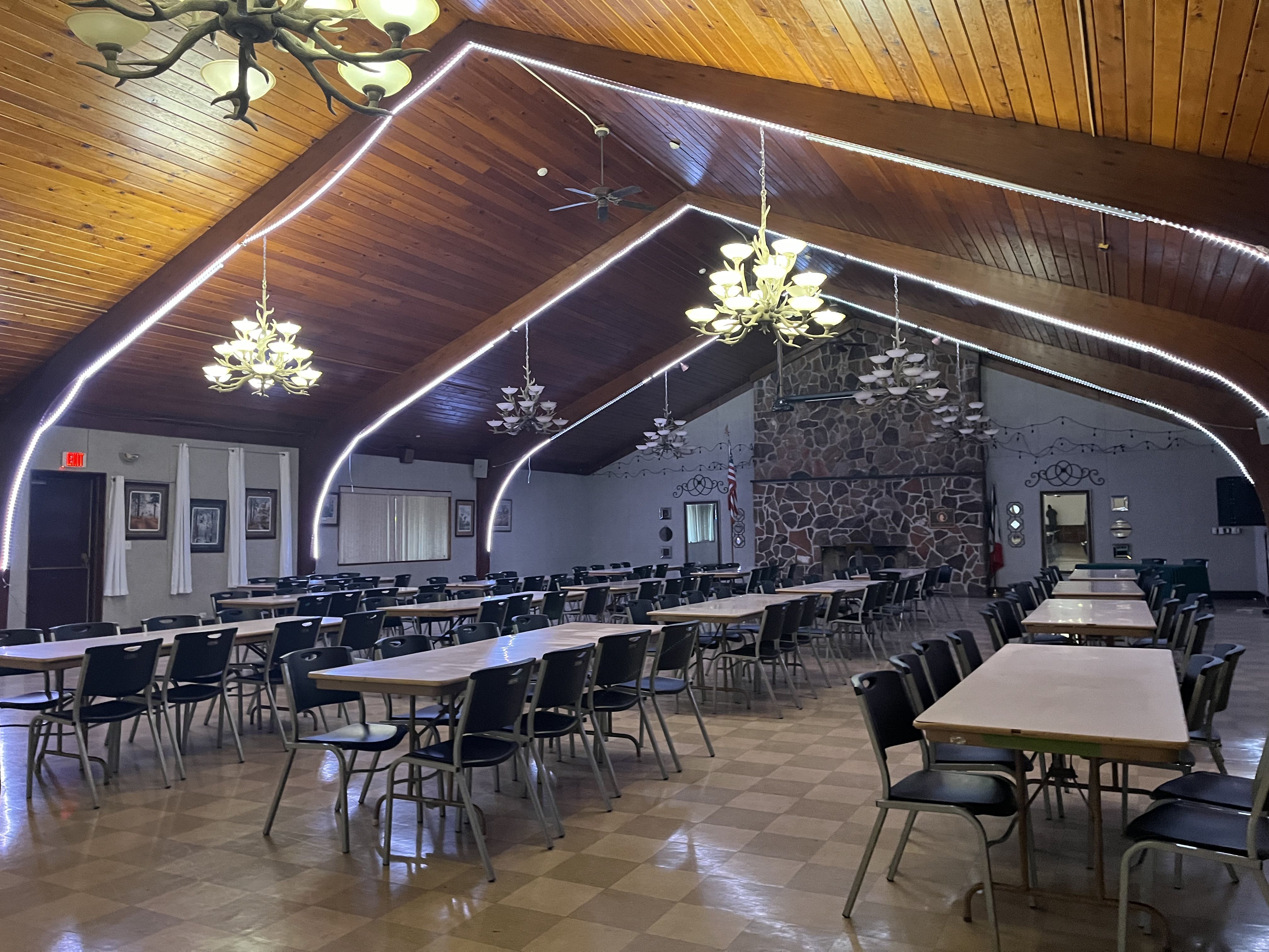 The inside of Izaak Walton