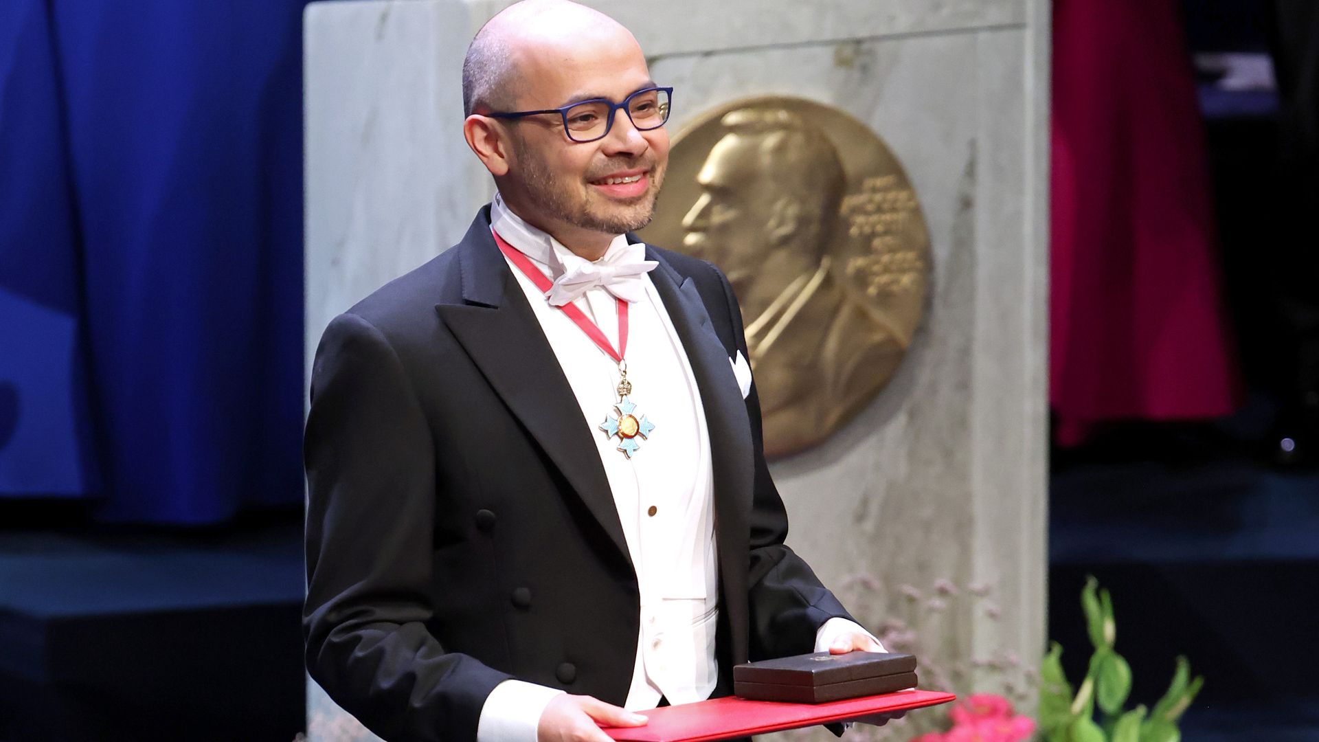 Demis Hassabis, seen here receiving The Nobel Prize in Chemistry 2024 at the Nobel Prize Awards Ceremony Tuesday in Stockholm, Sweden. 