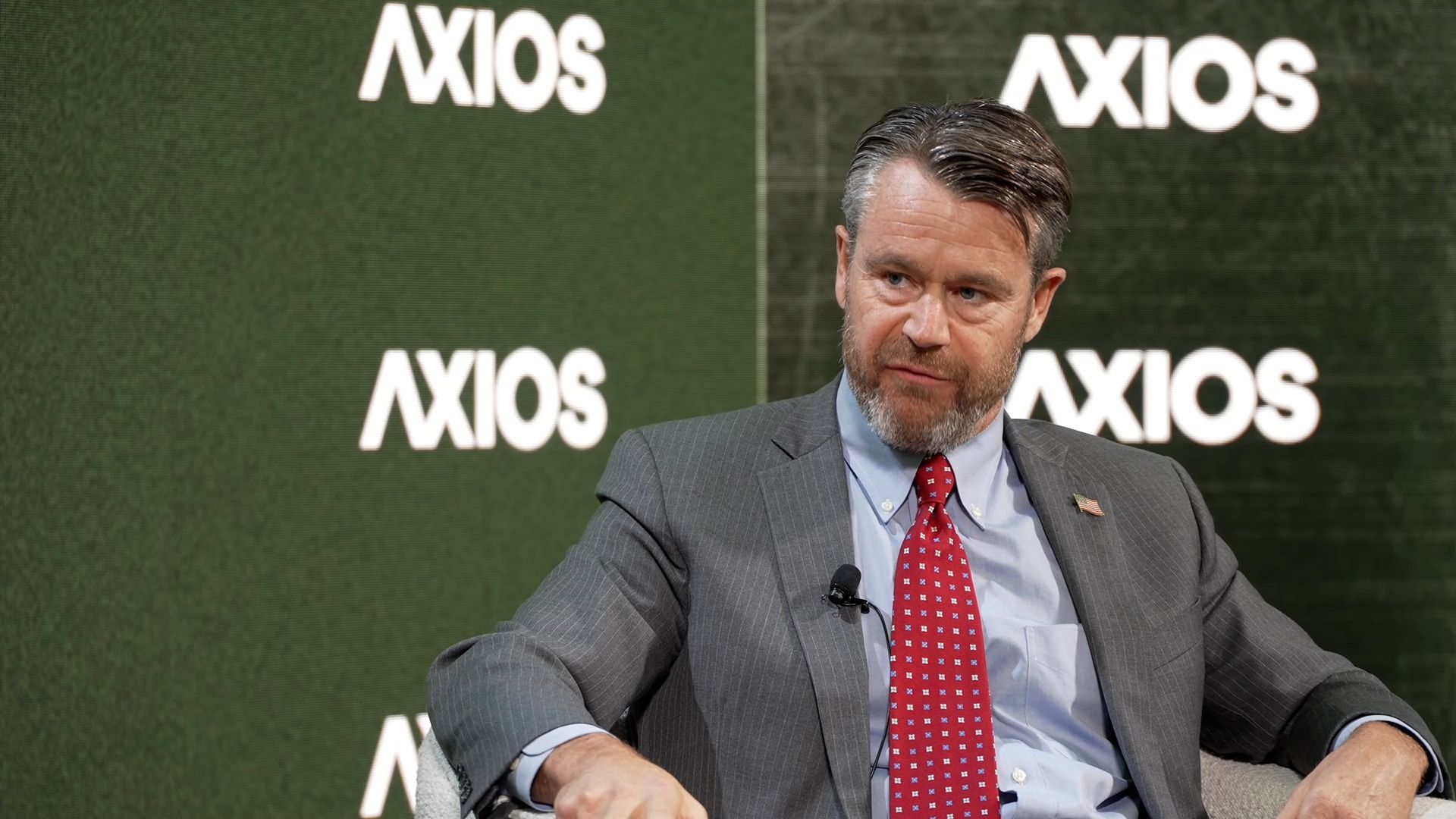 Sen. Todd Young (R-Ind.) speaks at the Axios Future of Defense Summit on Oct. 22.
