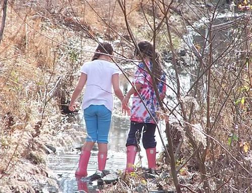 Kids-in-creek