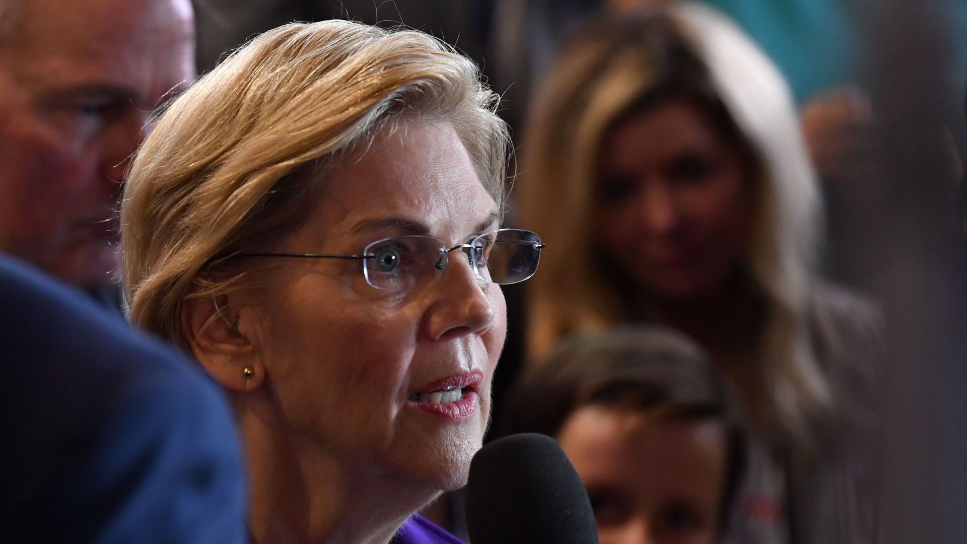 Sen. Elizabeth Warren after the fourth Democratic debate