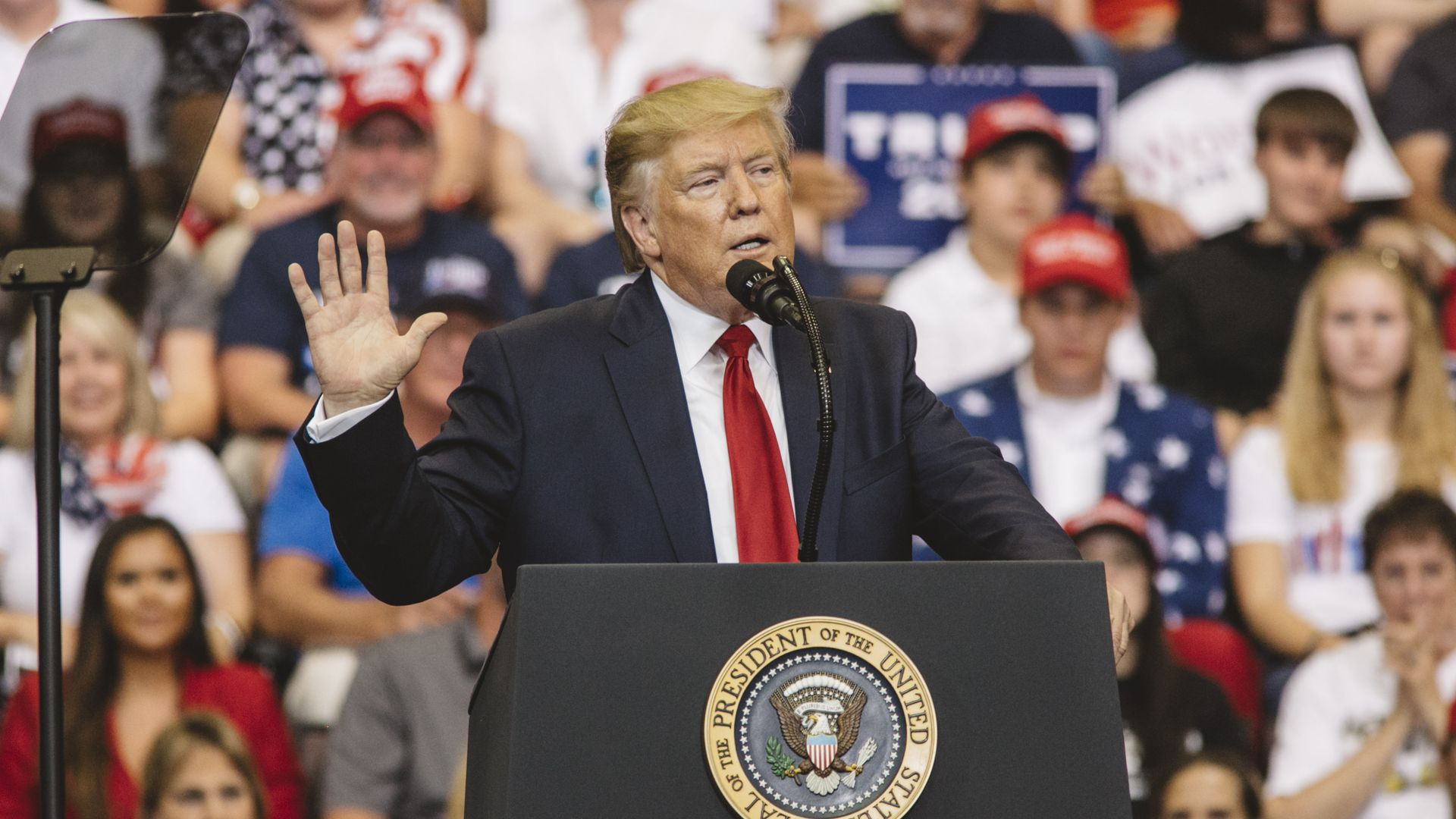 President Trump at a 2020 rally