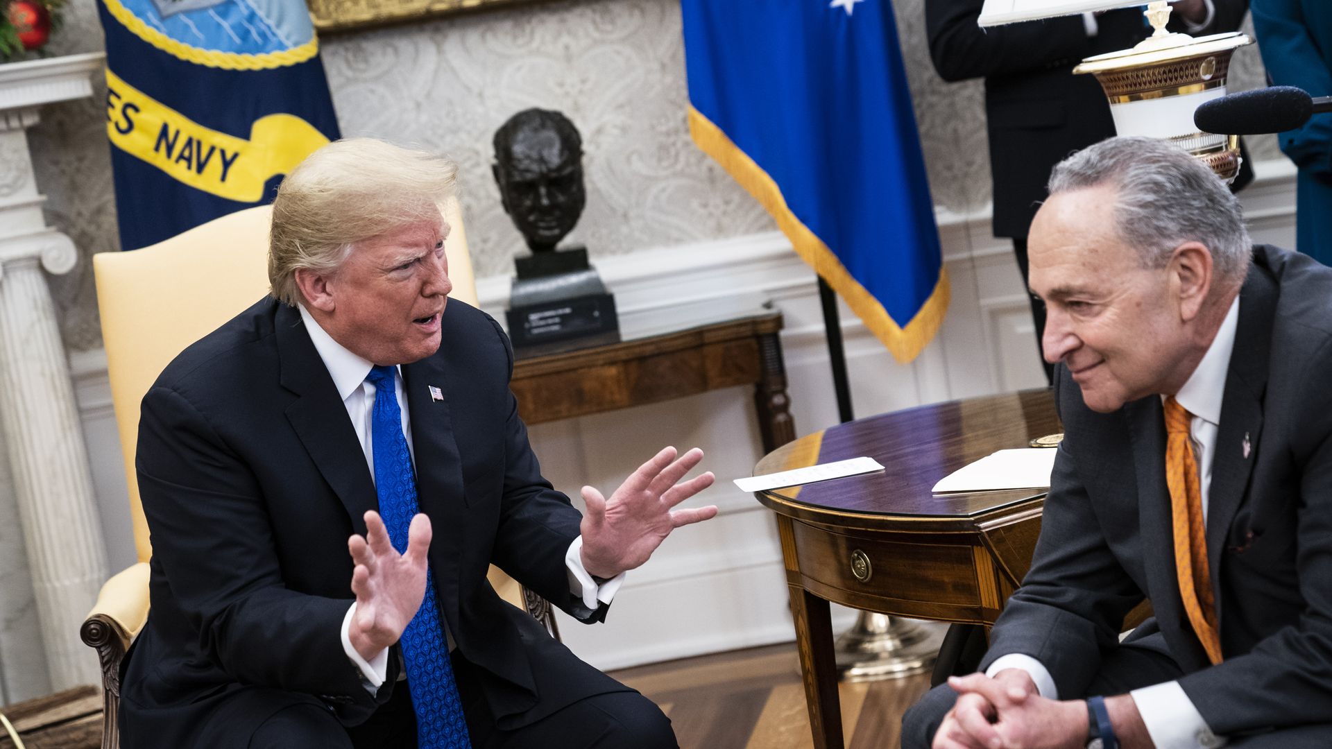 This is Donald Trump and Chuck Schumer