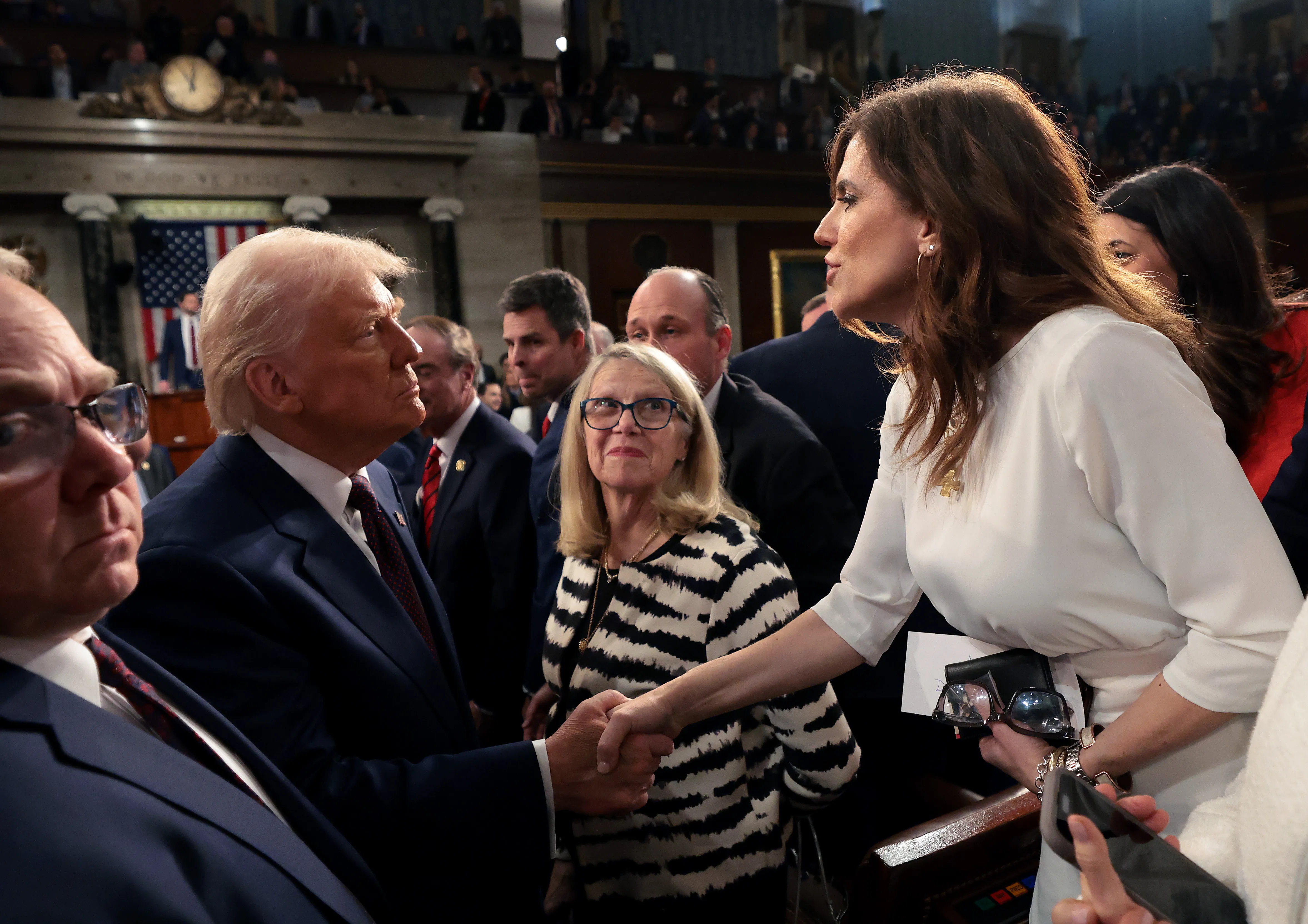 Trump shakes hands with Nancy Mace
