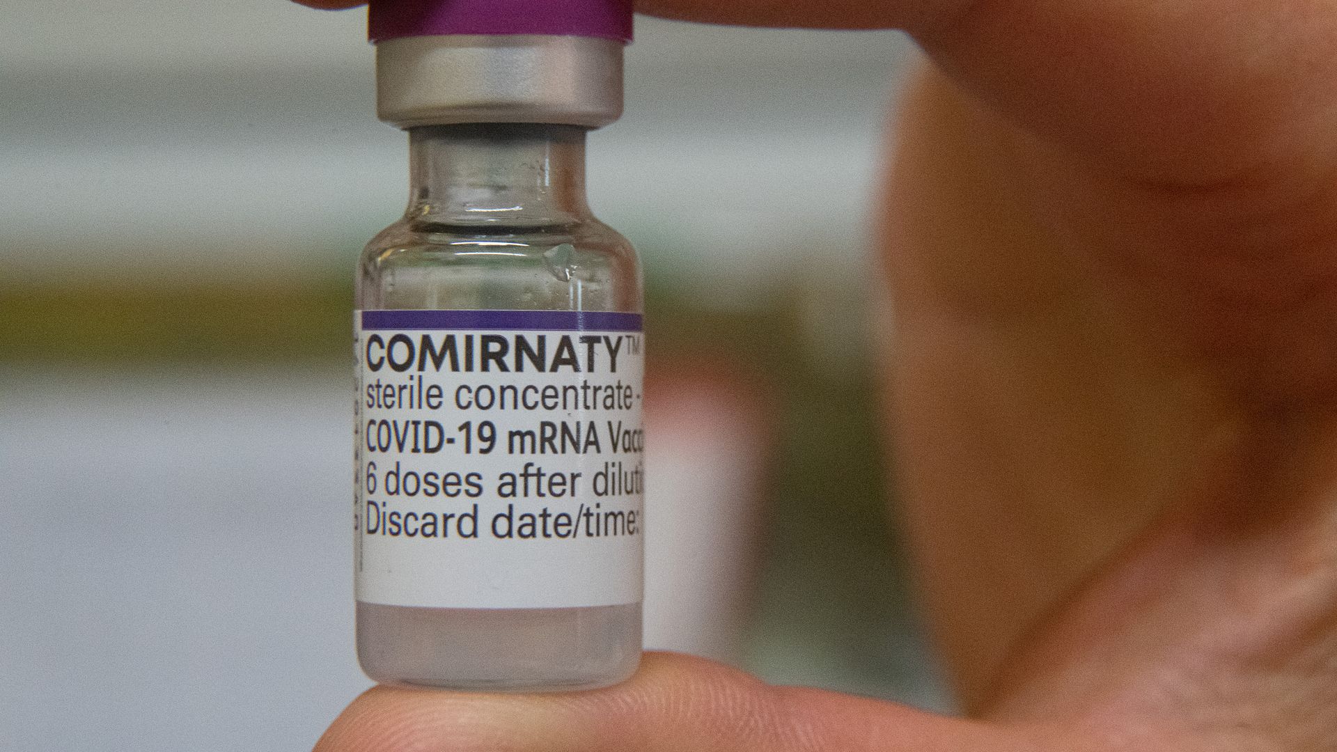 A vial of Pfizer's vaccine.