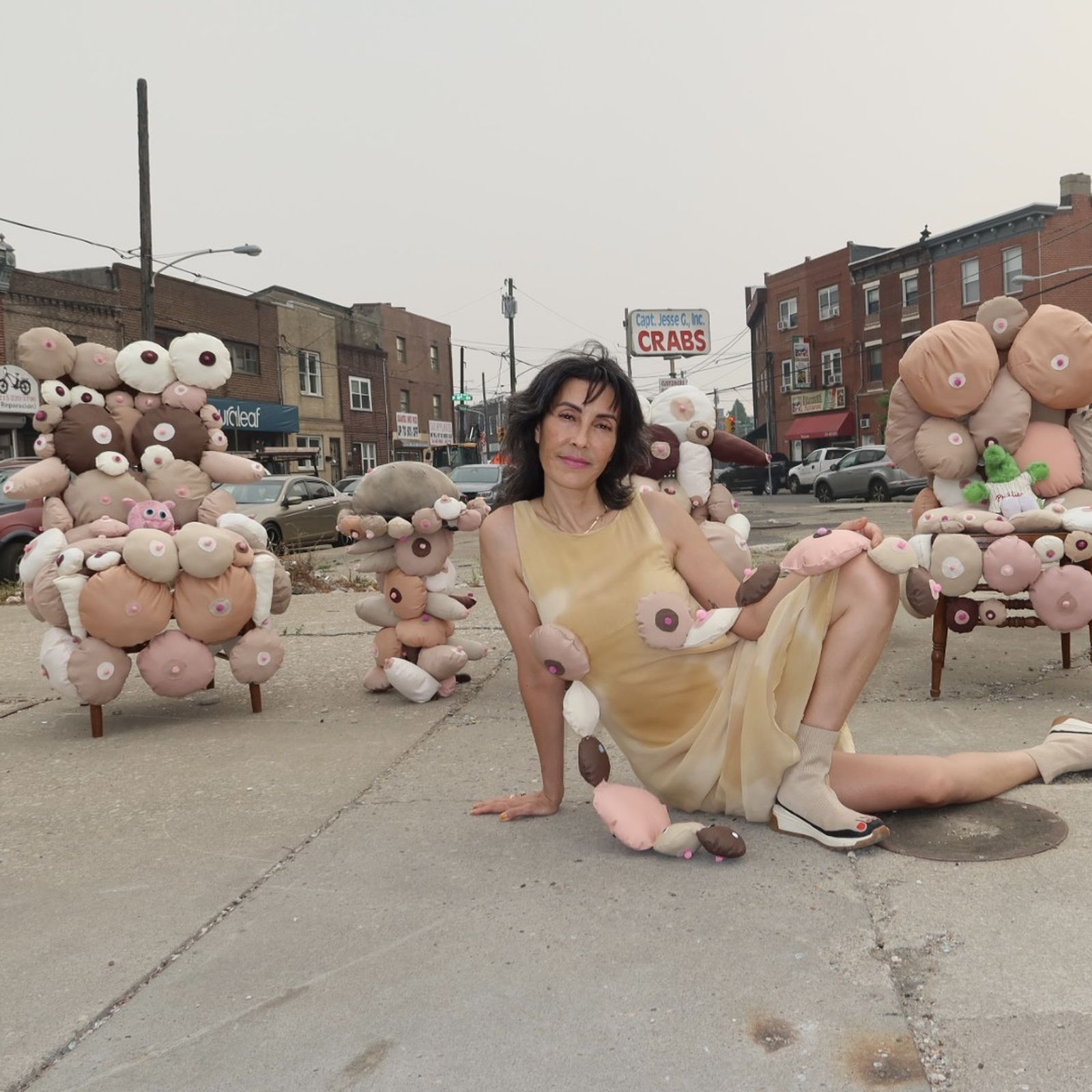 Philadelphia boob garden: Artist Rose Luardo explains her installation and  guerilla art - Axios Philadelphia