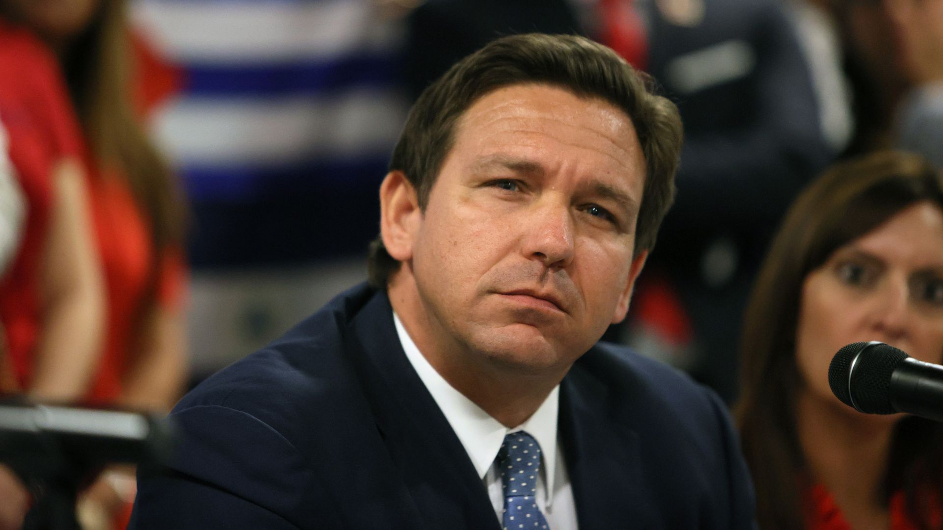 A close-up of Ron DeSantis