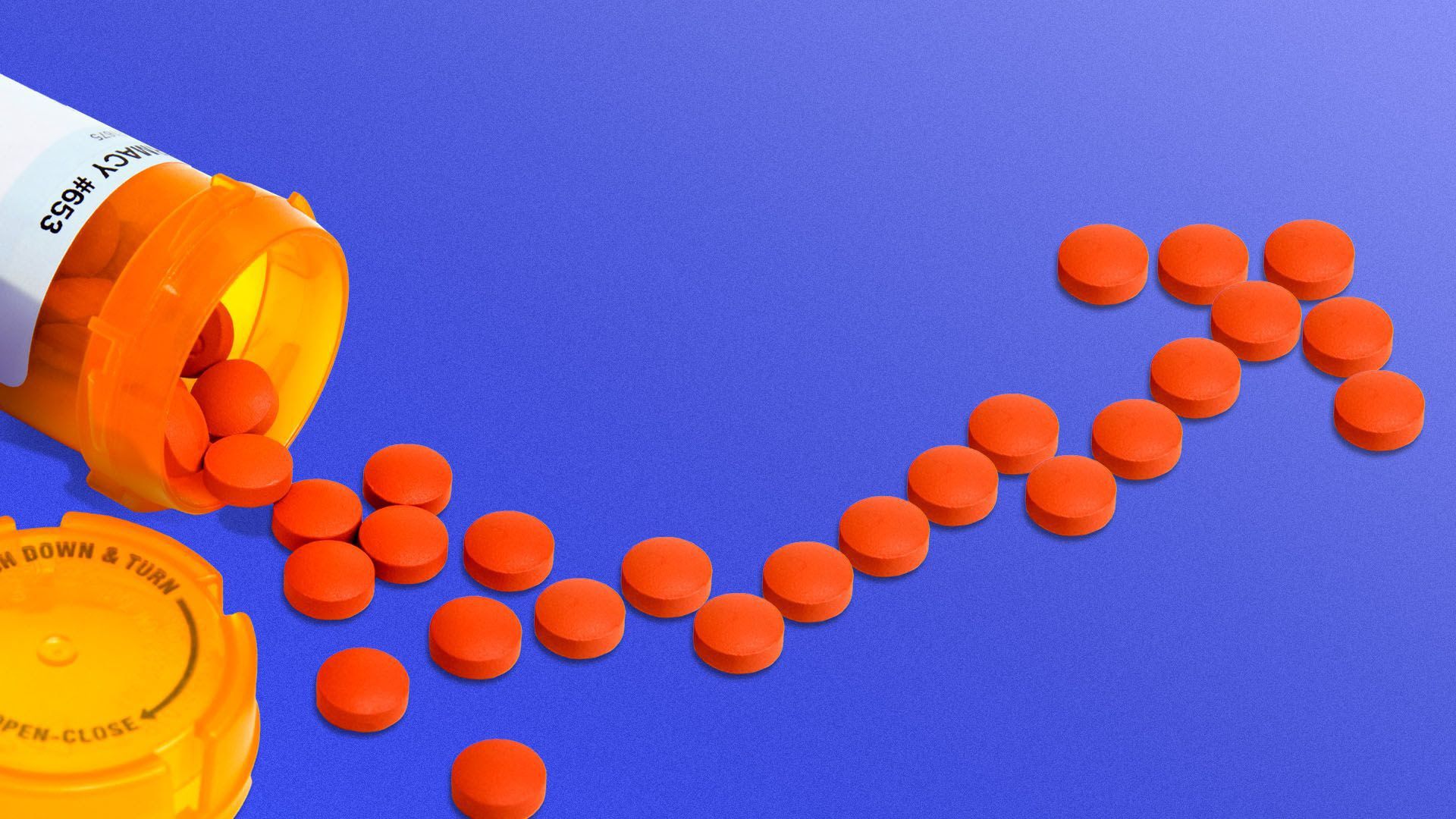 pills spilling out of a bottle