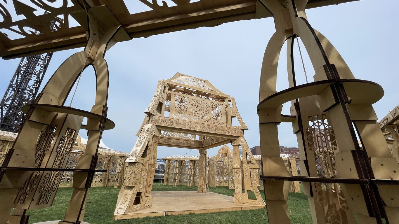 Giant public art installation lands in Cleveland