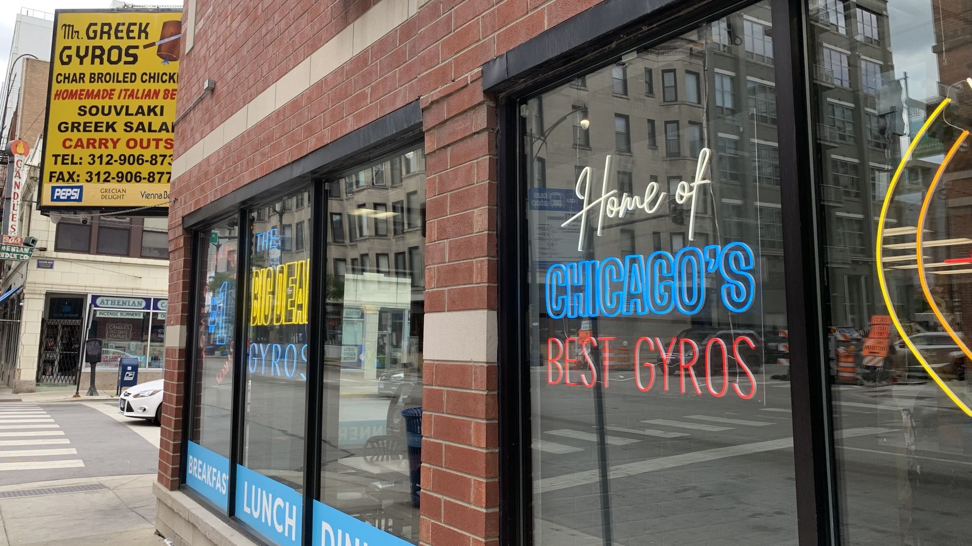storefront with gyros