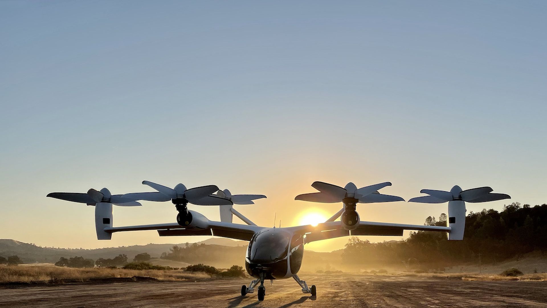 Photo of Joby Aviaton's electric vertical takeoff aircraft