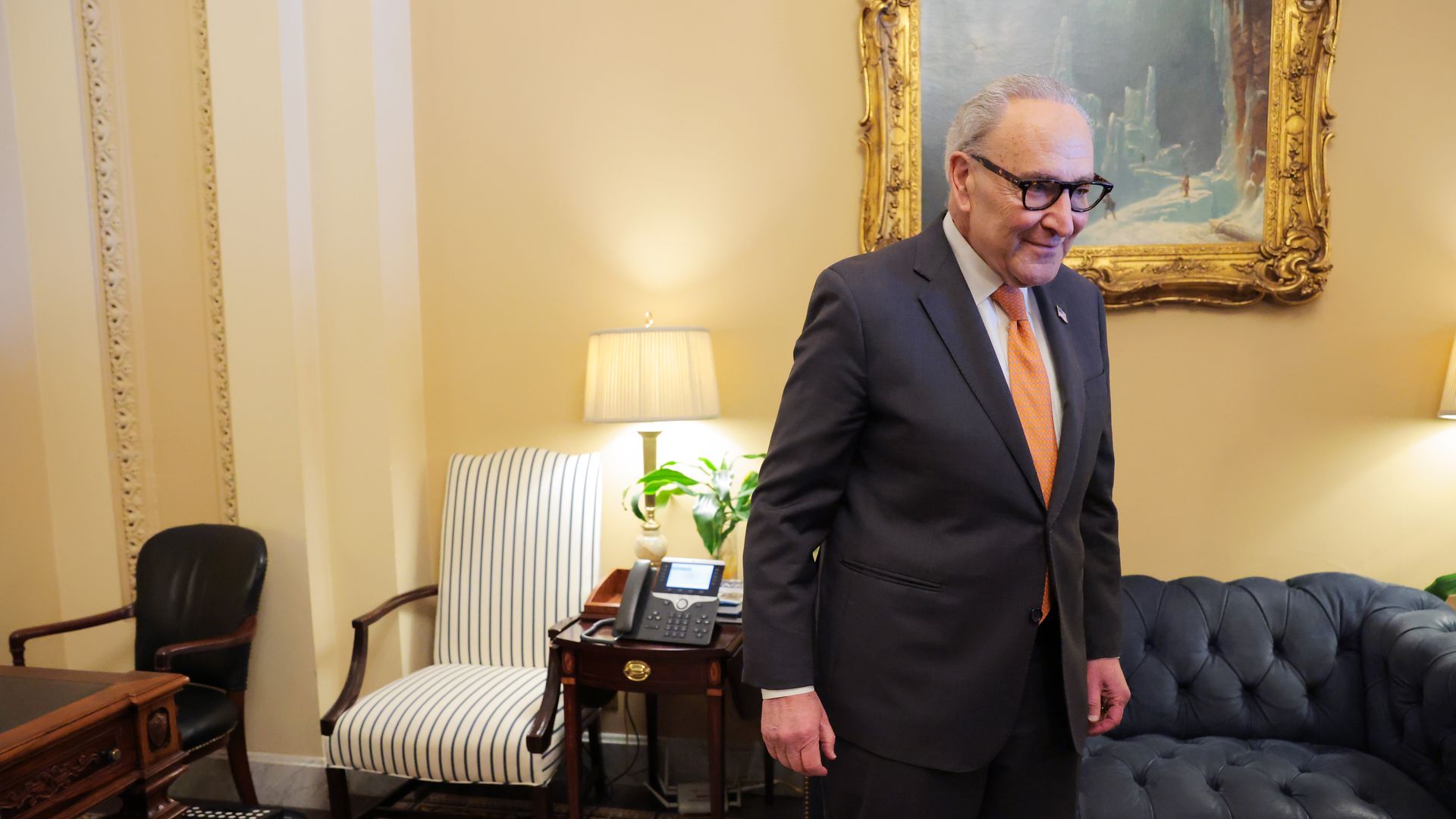 Senate Minority Leader Chuck Schumer at the U.S. Capitol on Jan. 29.