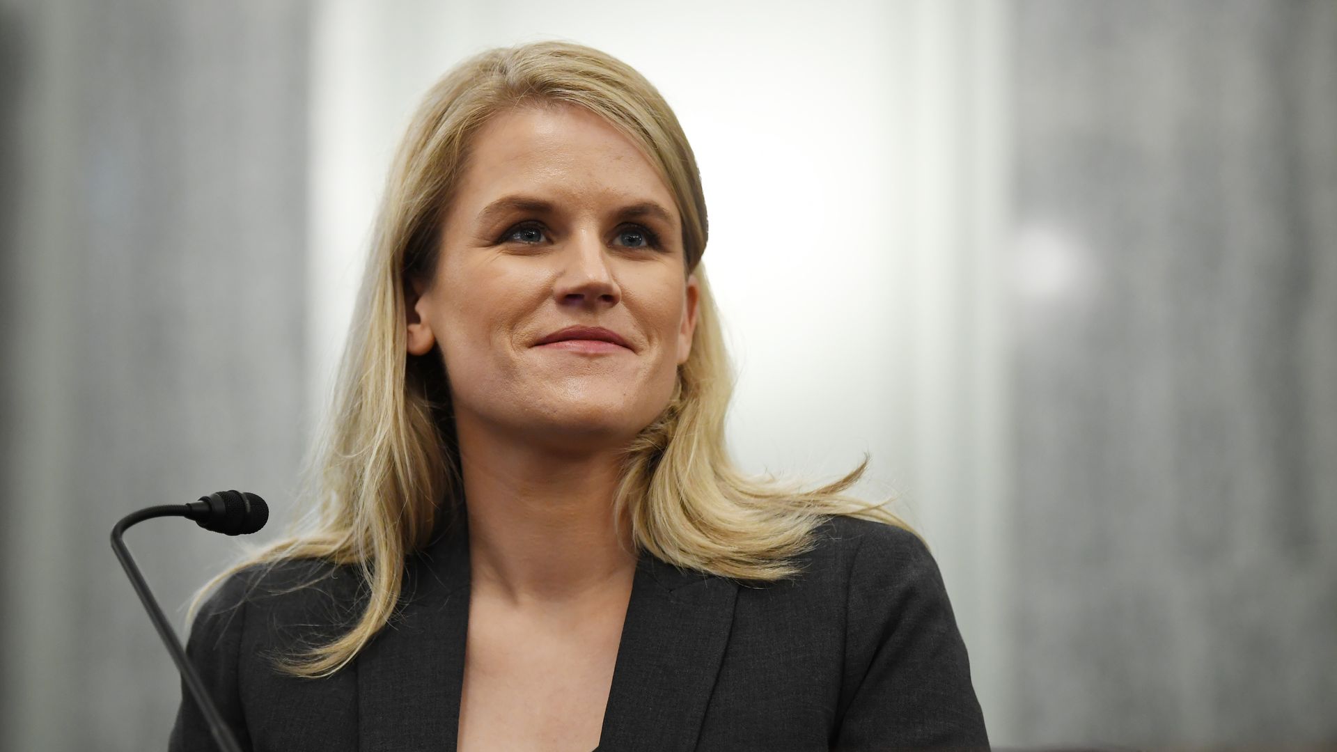 Facebook whistleblower, Frances Haugen appears before the Senate Commerce, Science, and Transportation Subcommittee at the Russell Senate Office Building on October 05, 2021 in Washington, DC
