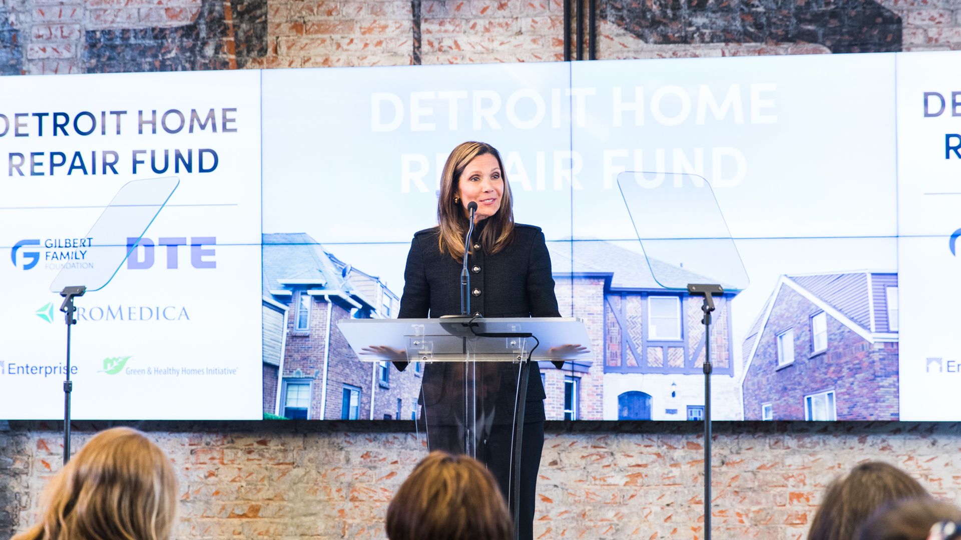 Jennifer Gilbert speaks at an event.