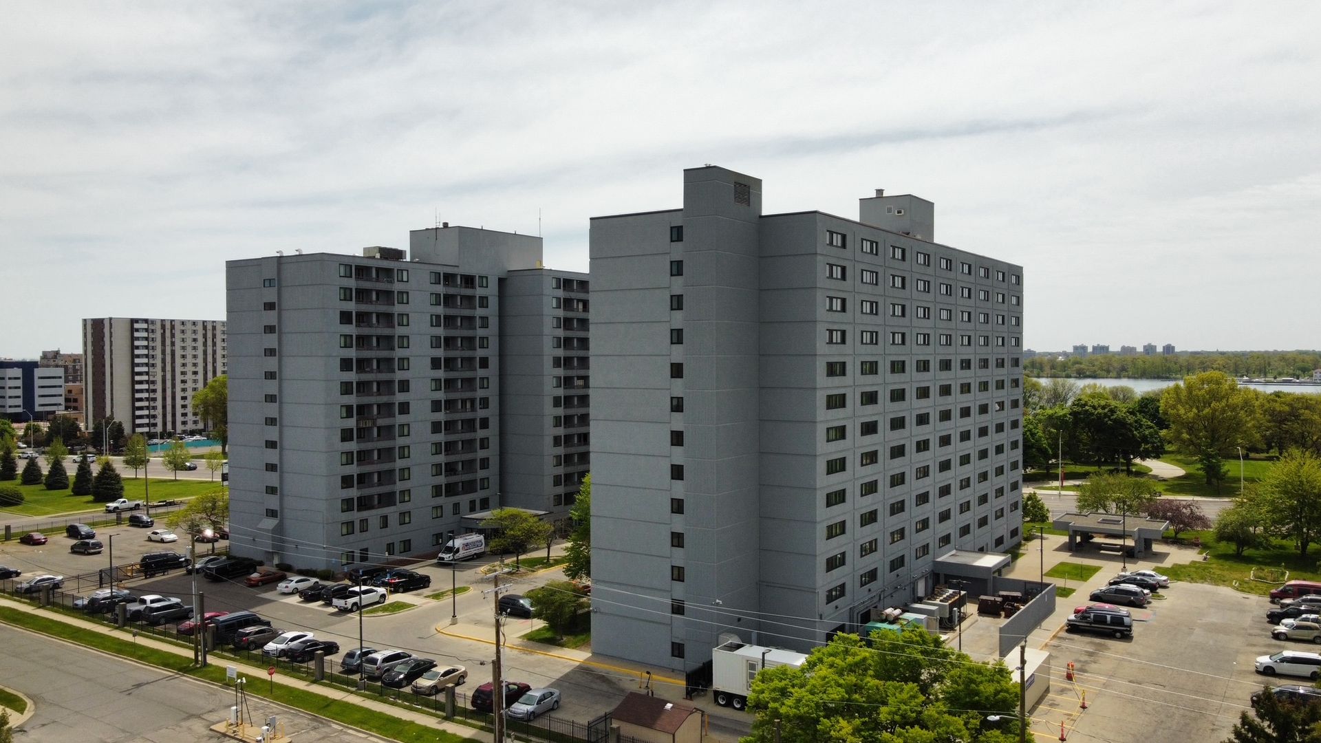 An exterior view of Sheridan Place I and II. 