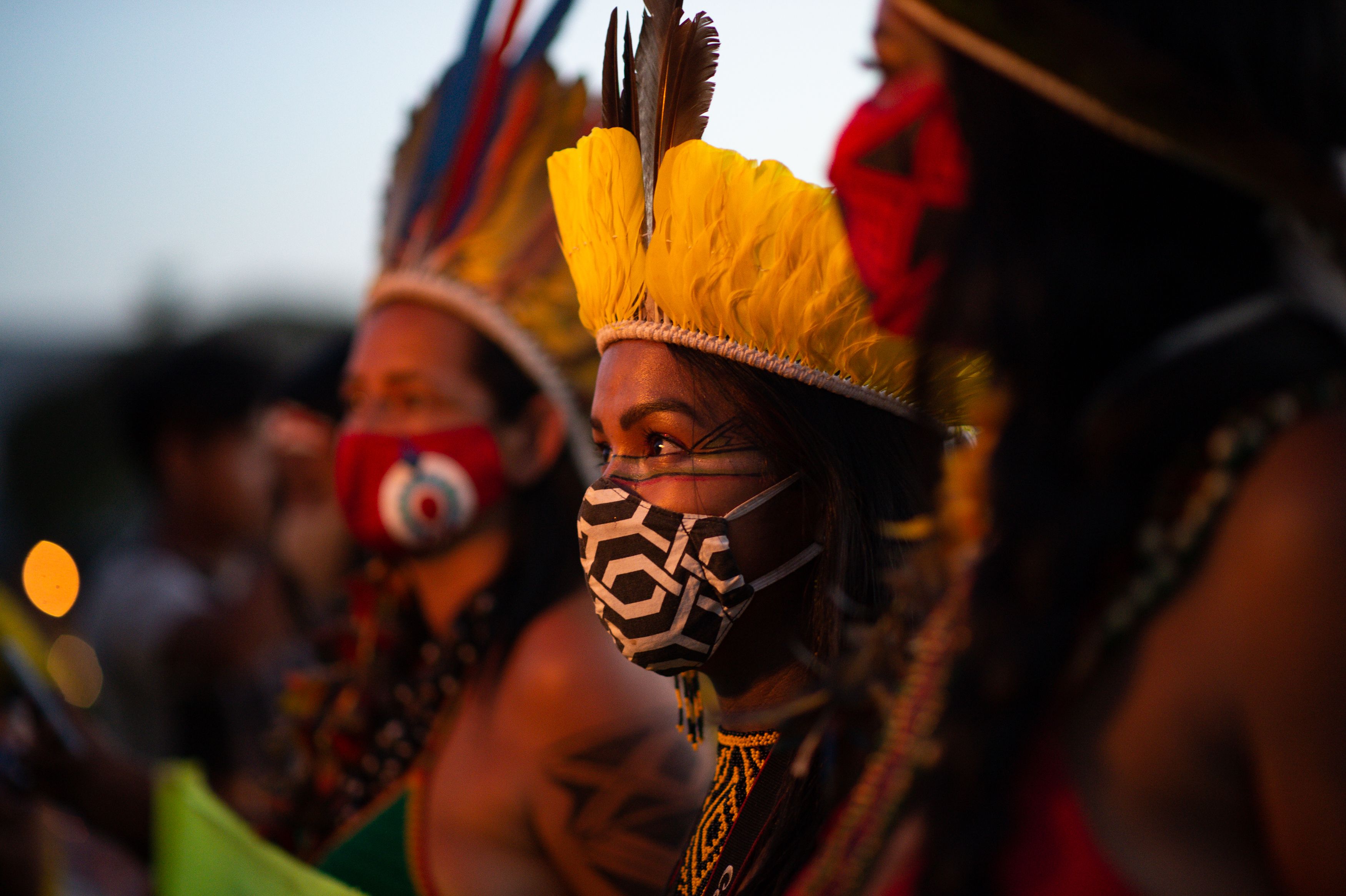 Indigenous people march for land rights in Brazil ahead of court ruling