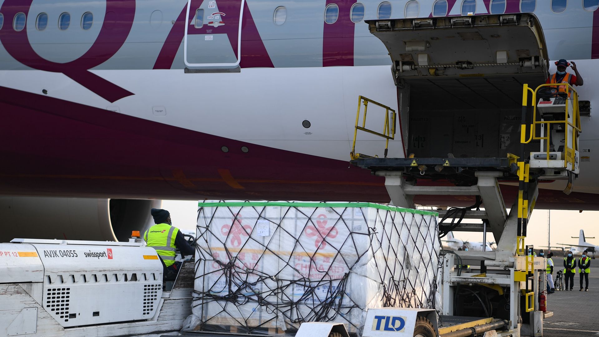 A shipment of vaccines to Kenya