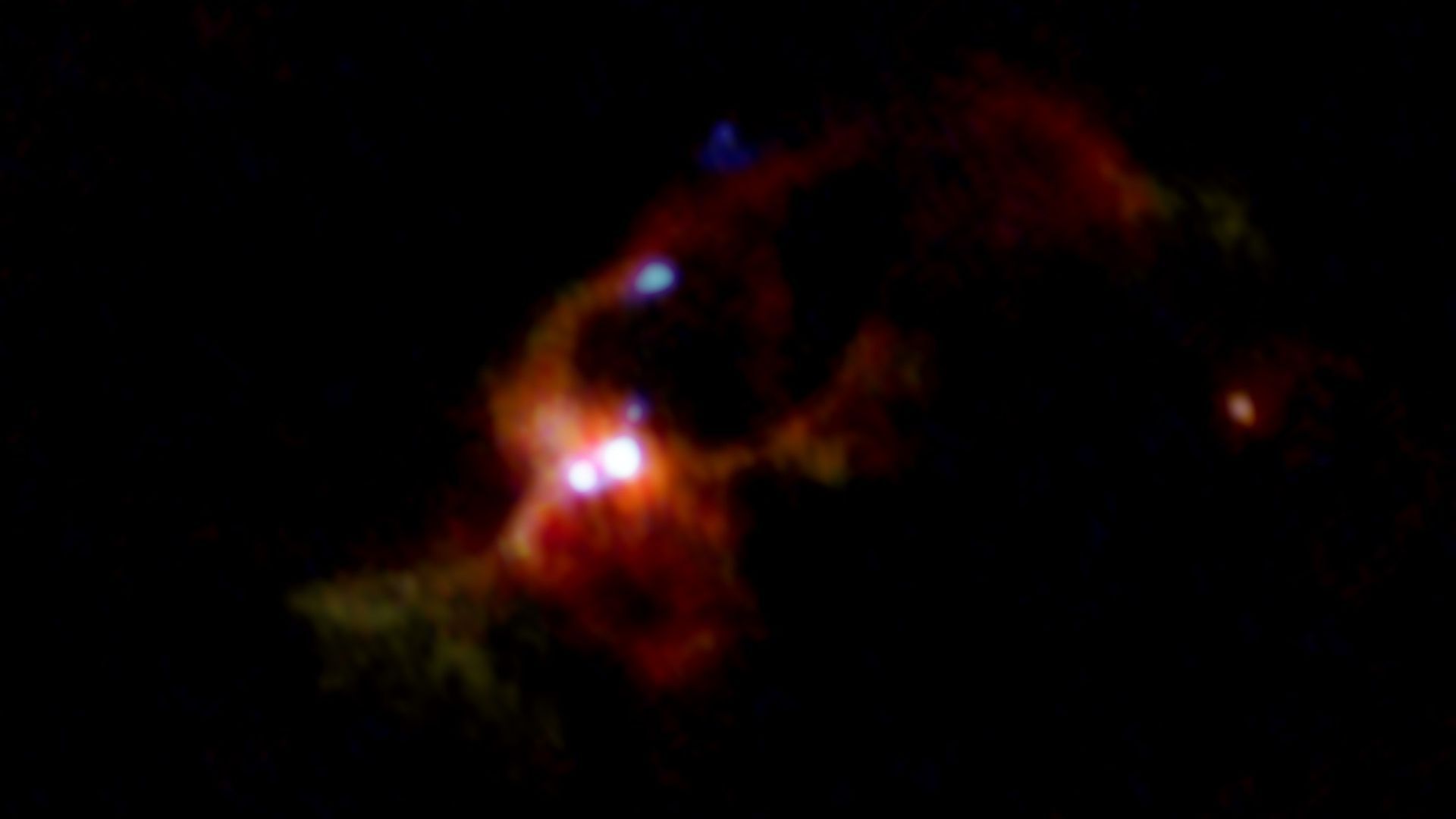 IRAS 16547-4247, a binary star system. Photo: ALMA (ESO/NAOJ/NRAO), Tanaka et al.