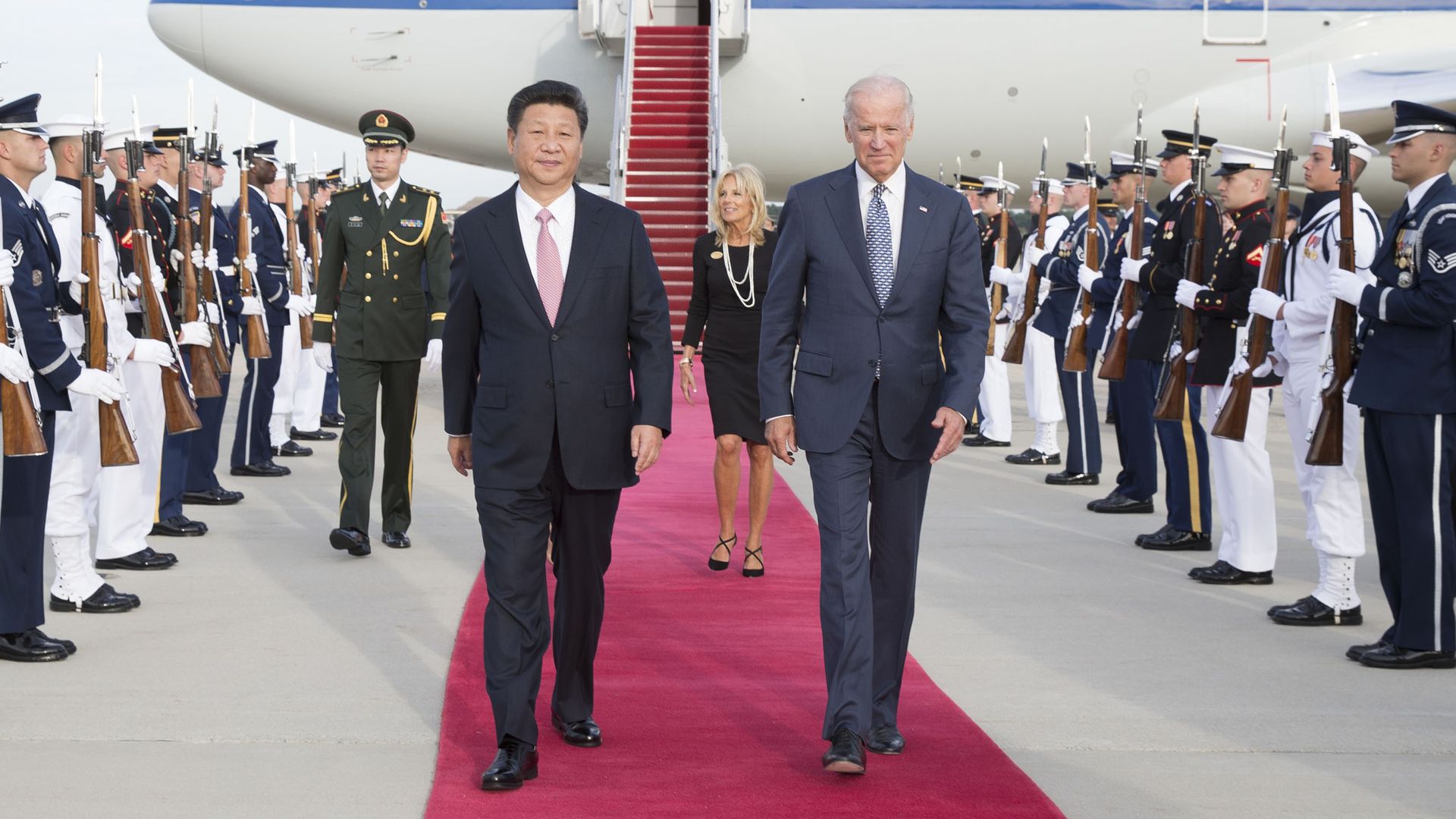 Chinese President Xi Jinping and then-Vice President Biden meet in China