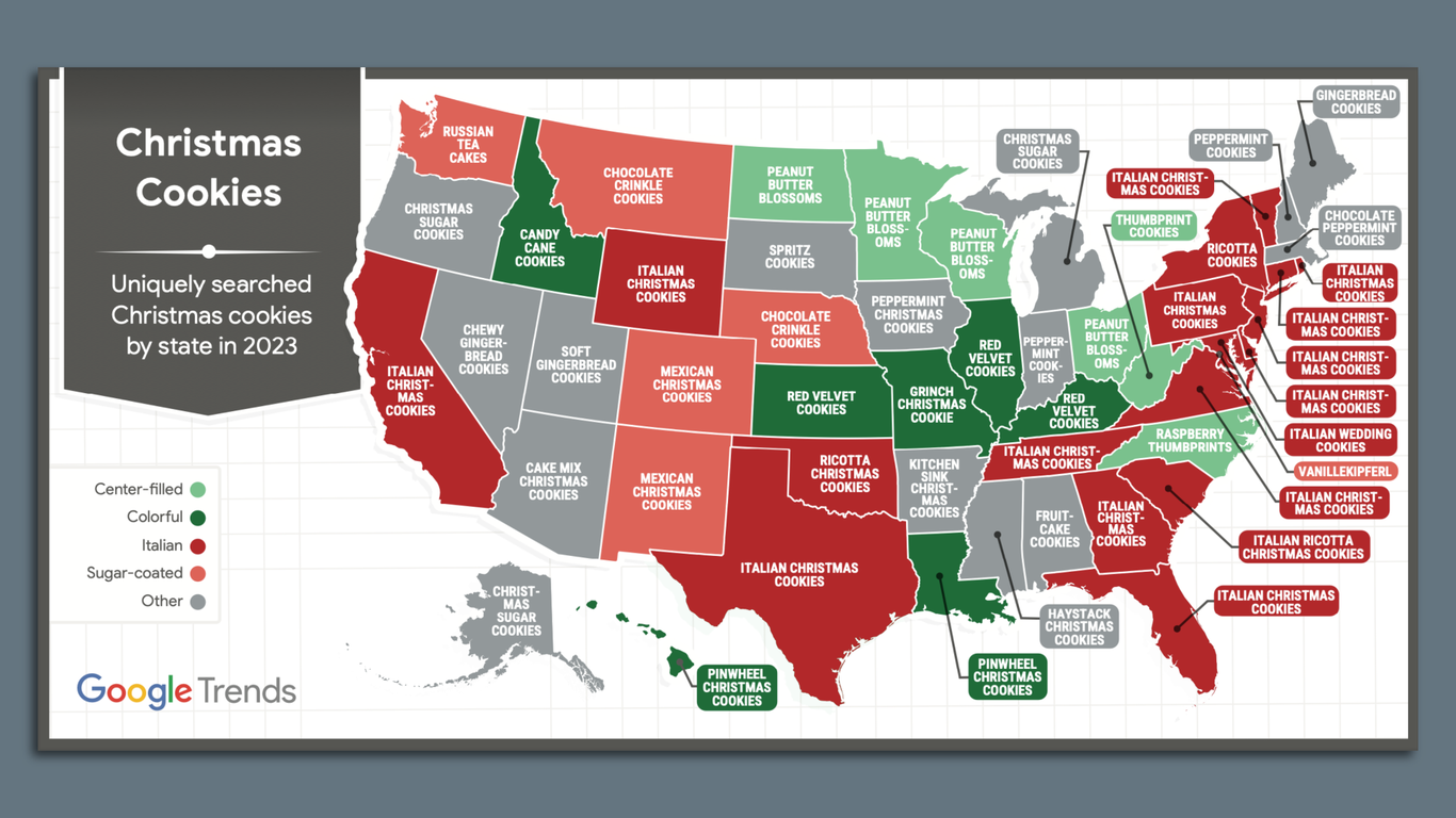 Best Christmas cookies: Google releases most searched holiday cookie map