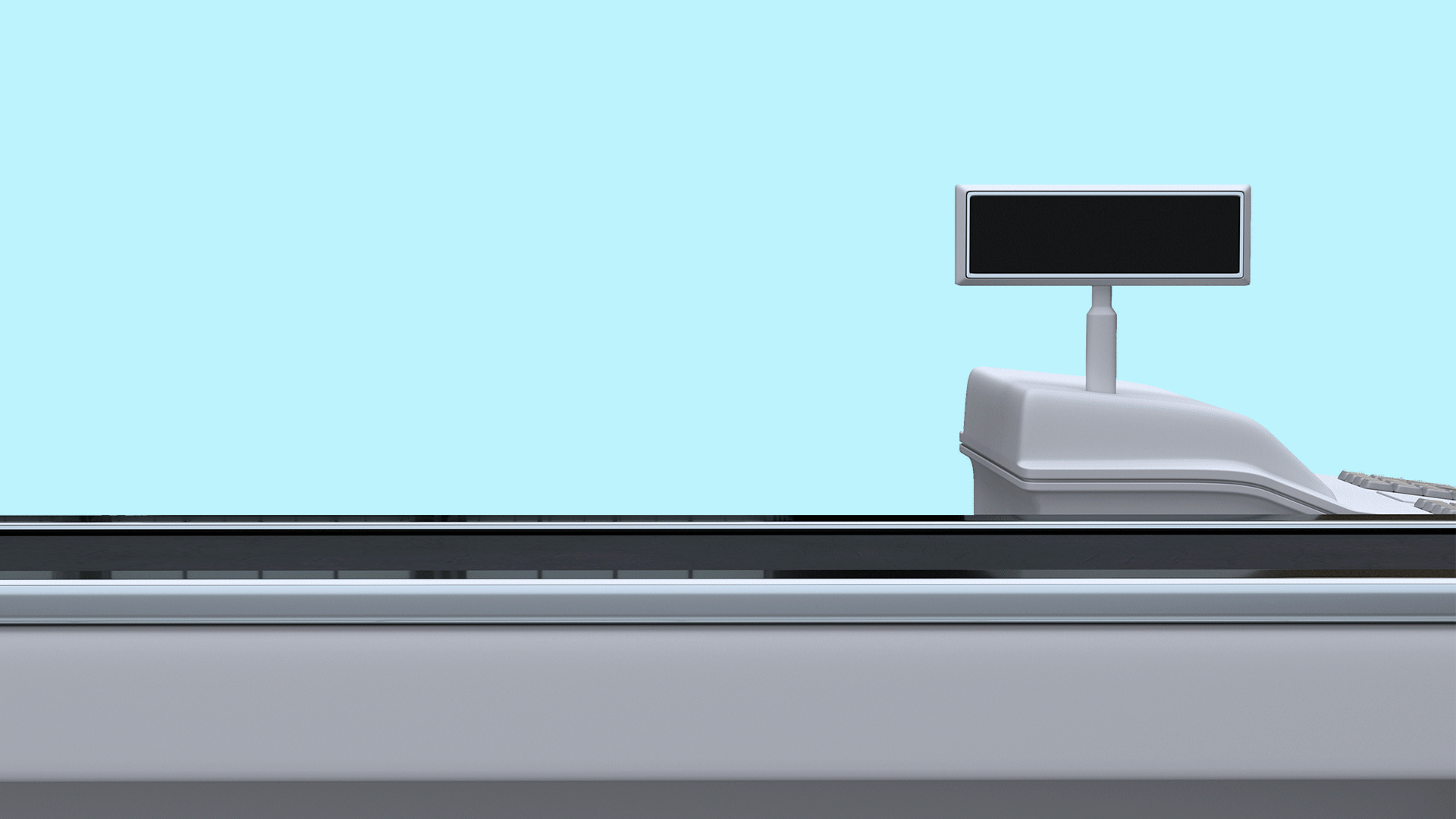 Animated gif of a house going down a supermarket checkout conveyor belt