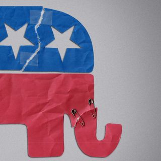 GOP breaking with an unpopular Trump